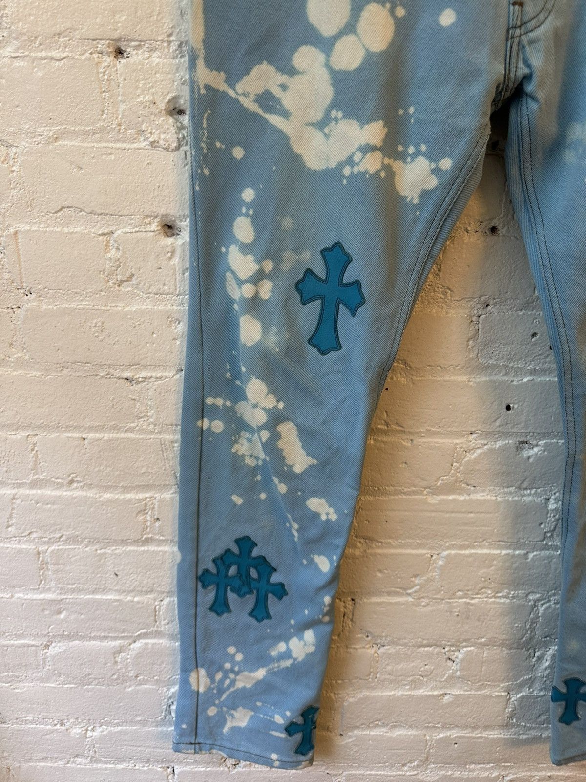 Chrome Hearts Chrome Hearts Drake Blue levi cross jeans 30 31 32 Size US 31 - 3 Thumbnail
