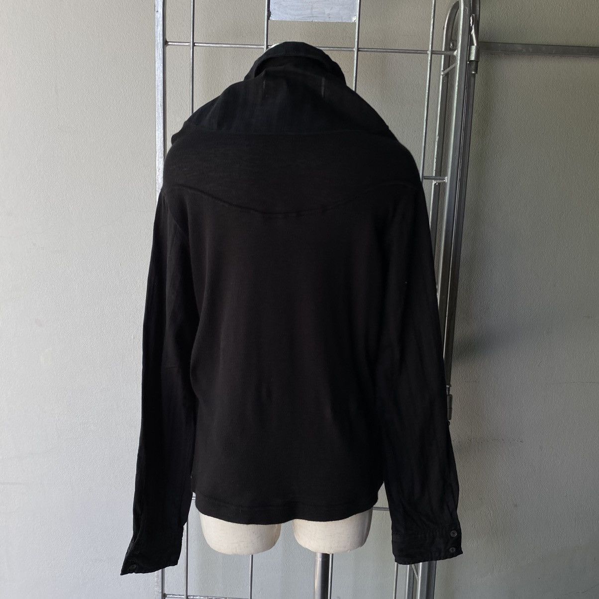 Japanese Brand A/T Black Contrast-Stitch Button-Up Shirt Size S / US 4 / IT 40 - 19 Thumbnail
