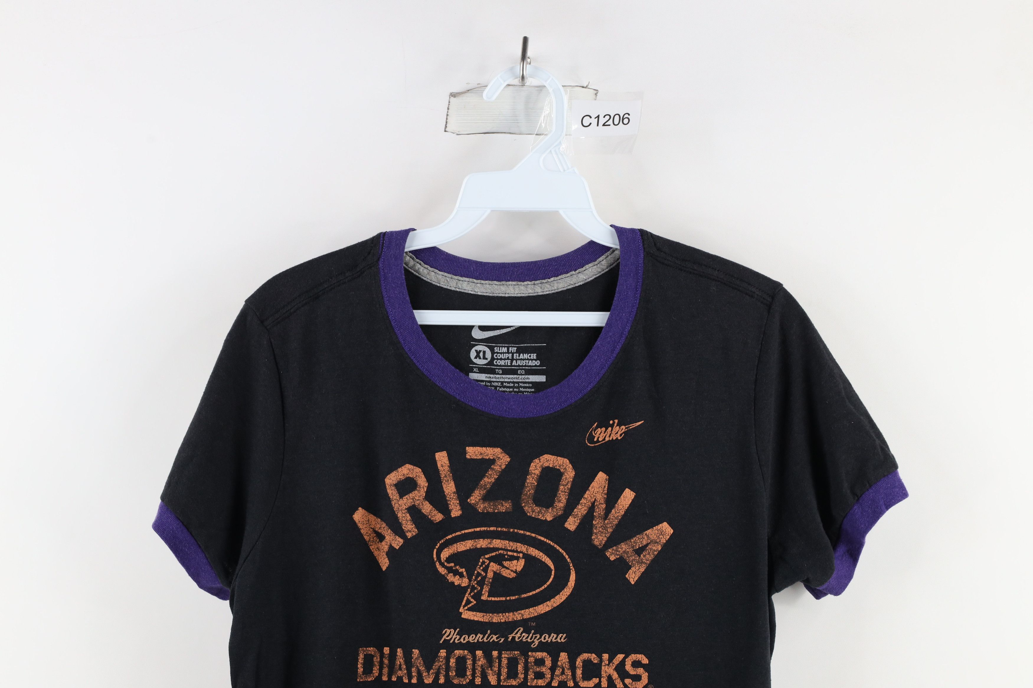 Nike × Vintage Vintage Nike Arizona Diamondbacks Baseball Ringer T-Shirt Size XL / US 12-14 / IT 48-50 - 2 Thumbnail