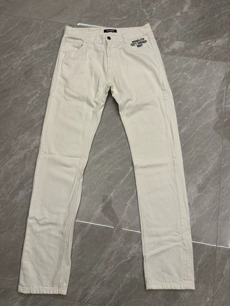 Raf Simons Raf simons SS21 white jeans Size US 29 - 1 Thumbnail