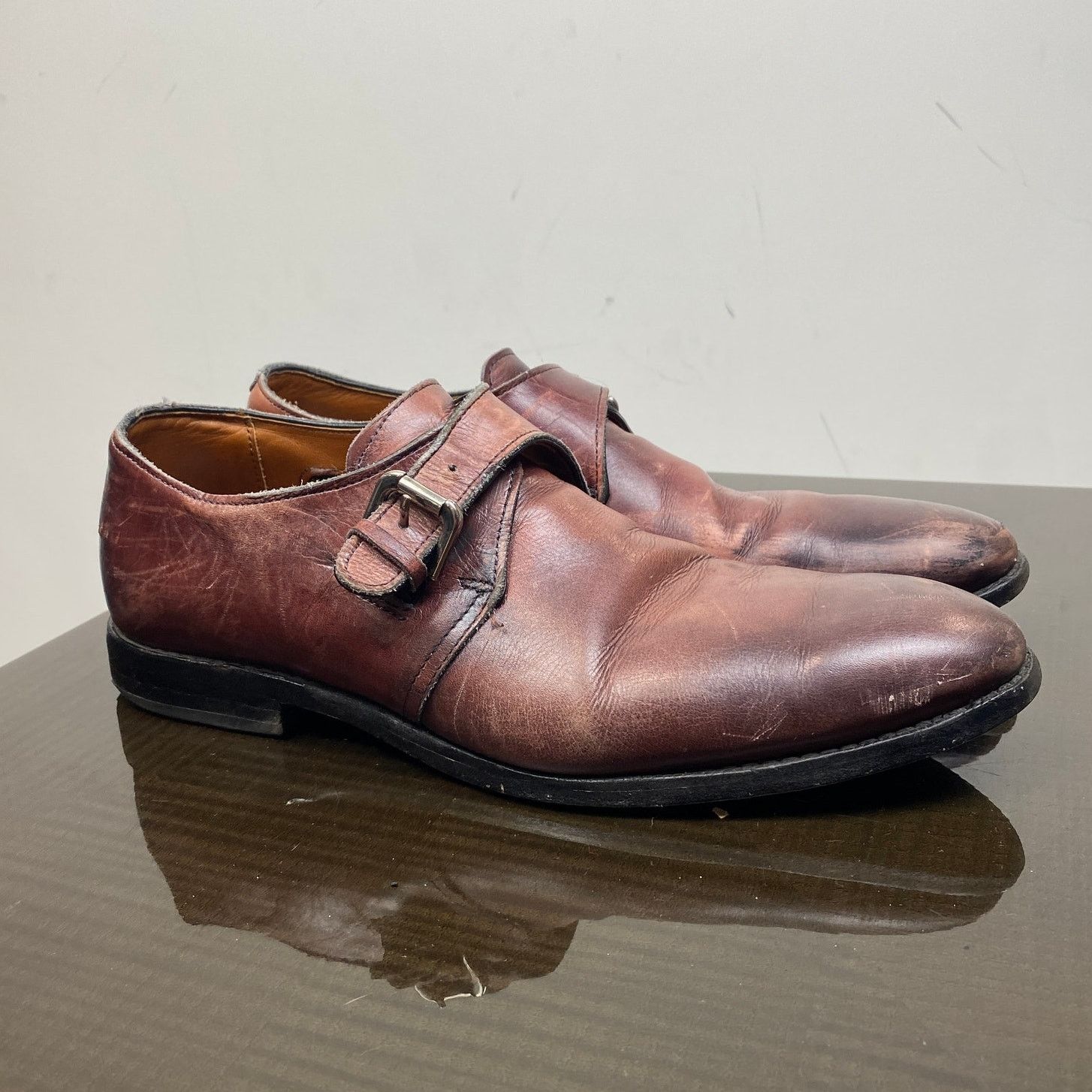 Allen Edmonds Allen Edmonds Warwick Monk Strap Leather Dress Shoes 10D Size US 10 / EU 43 - 1 Thumbnail