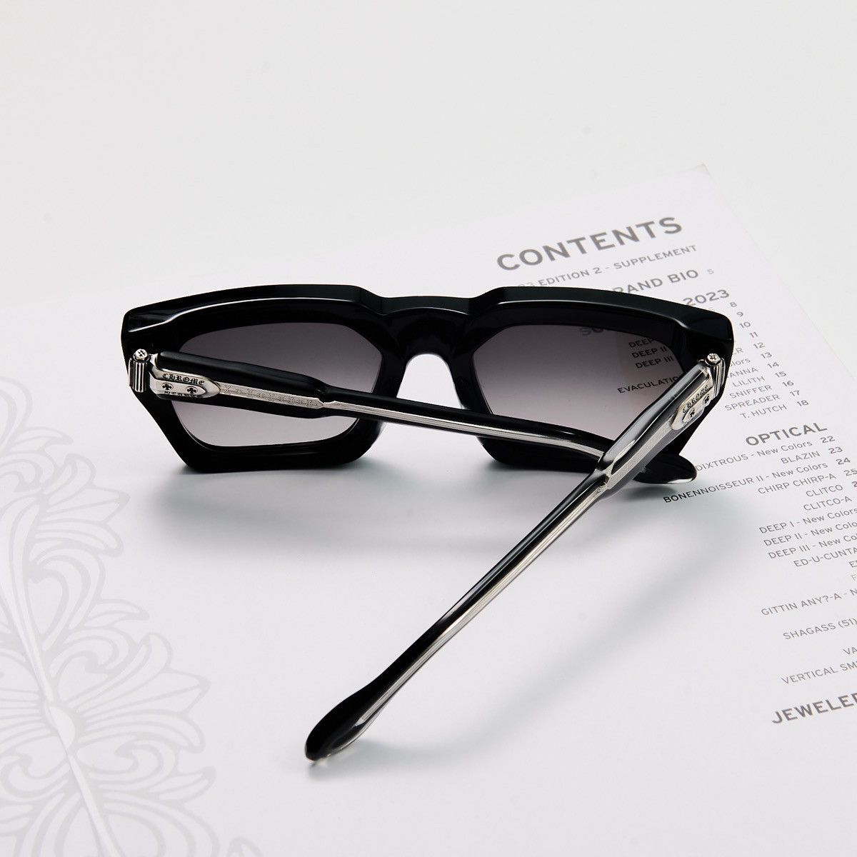 Chrome Hearts CHROME HEARTS JELLY & JAM BLACK SUNGLASSES Size ONE SIZE - 7 Thumbnail