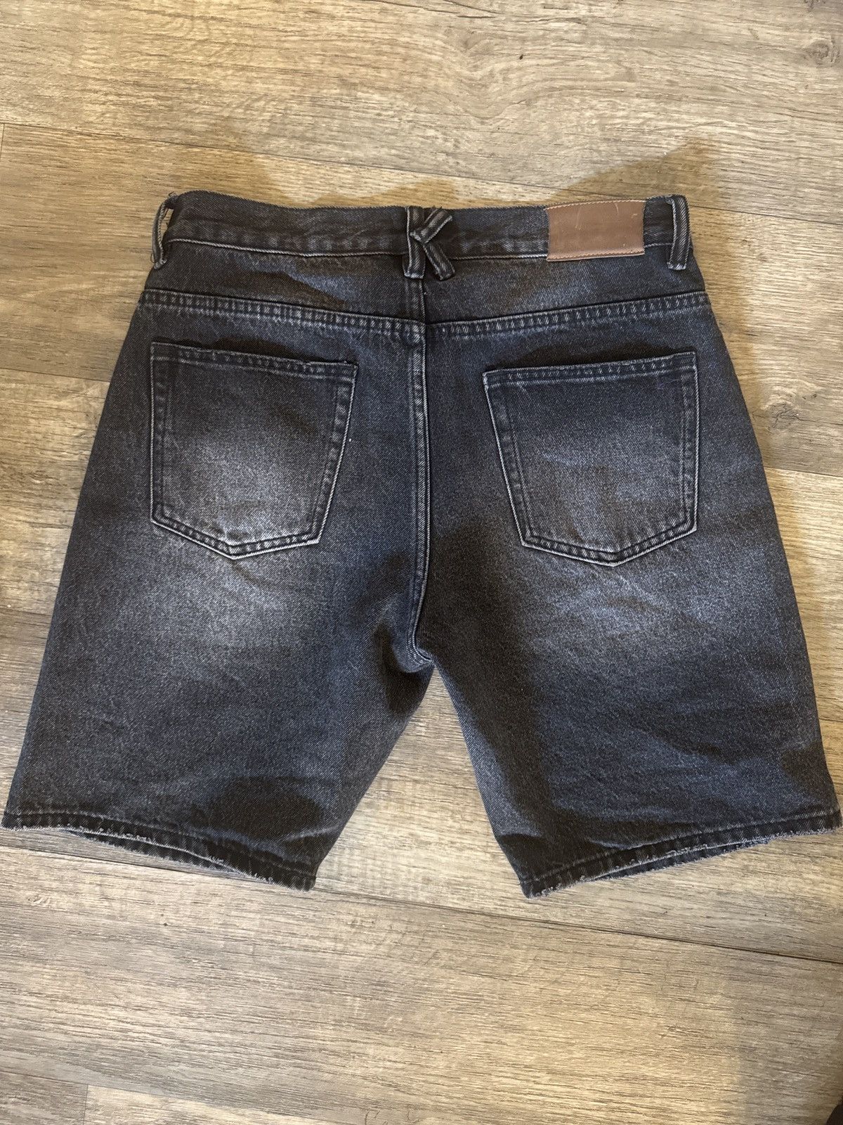 KidSuper RHINESTONE FACE SHORTS [WASHED BLACK] Size US 32 / EU 48 - 2 Thumbnail