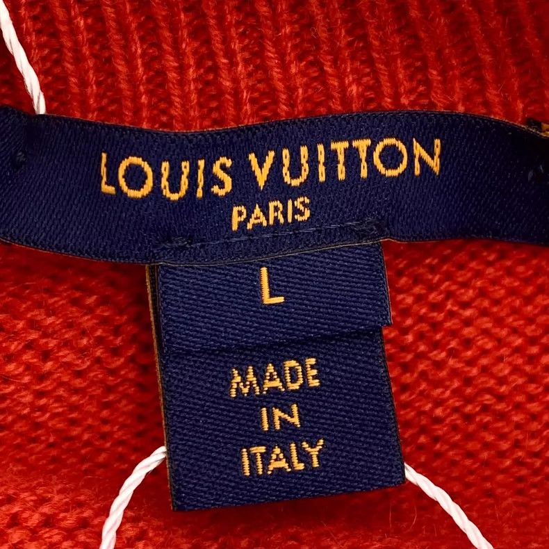 Louis Vuitton Louis Vuitton 22 Red Chain Cashmere Crew Neck Long Sleeve Size L / US 10 / IT 46 - 5 Thumbnail