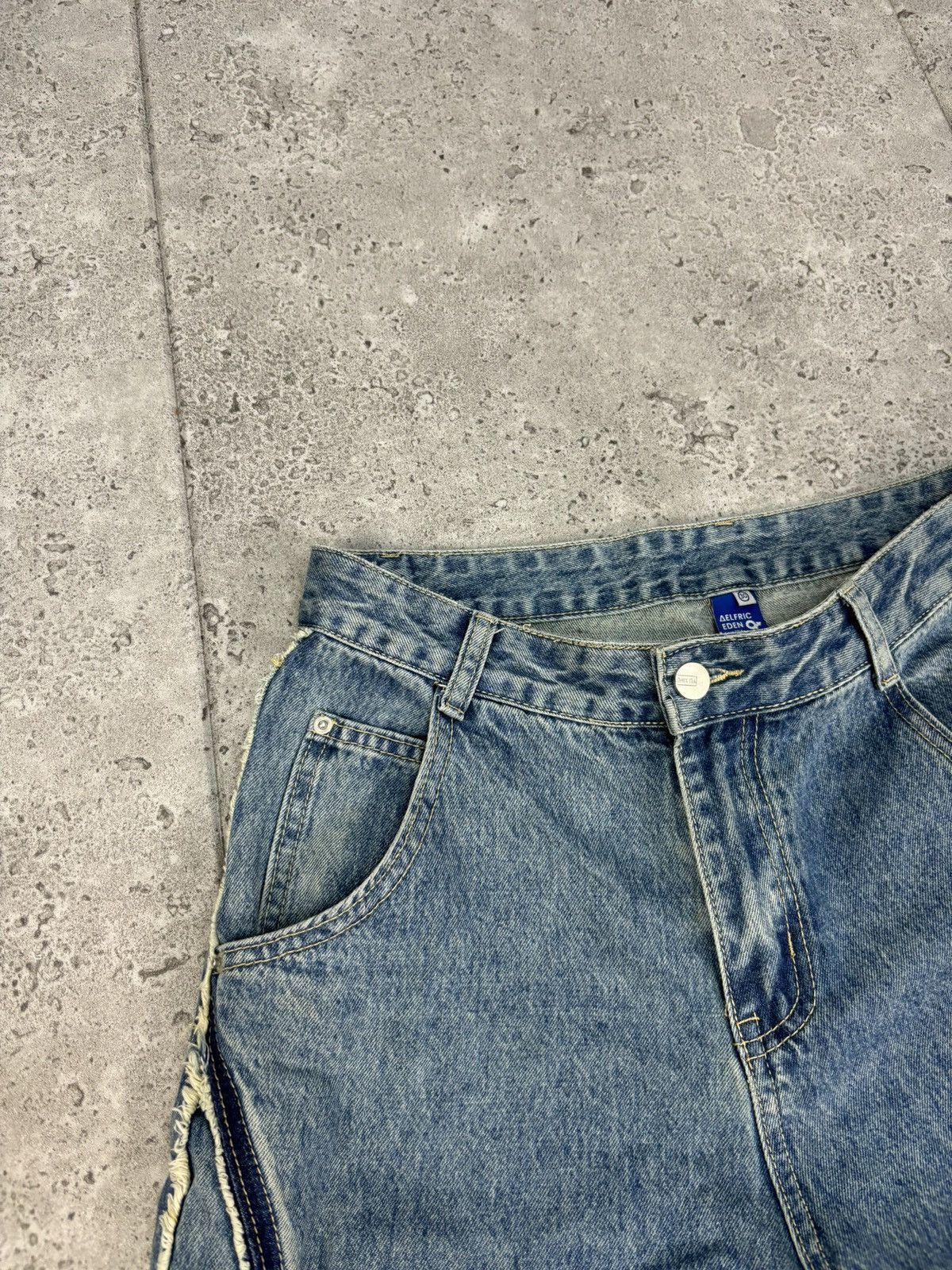 If Six Was Nine × Japanese Brand × Vintage 2000s Vintage Y2K Denim Flared Baggy Pants Distressed Hype Size US 32 / EU 48 - 8 Thumbnail