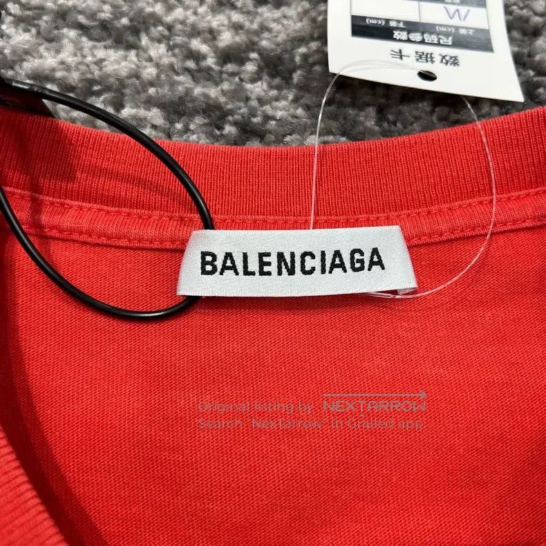 Balenciaga Balenciaga Red Portrait Short Sleeve Size US M / EU 48-50 / 2 - 4 Thumbnail
