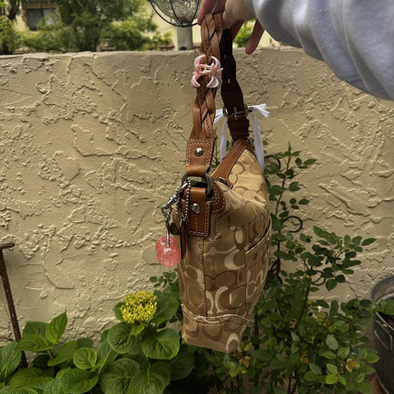 Coach Coach Tan & Brown Monogramed Shoulder Bag Size ONE SIZE - 5 Thumbnail
