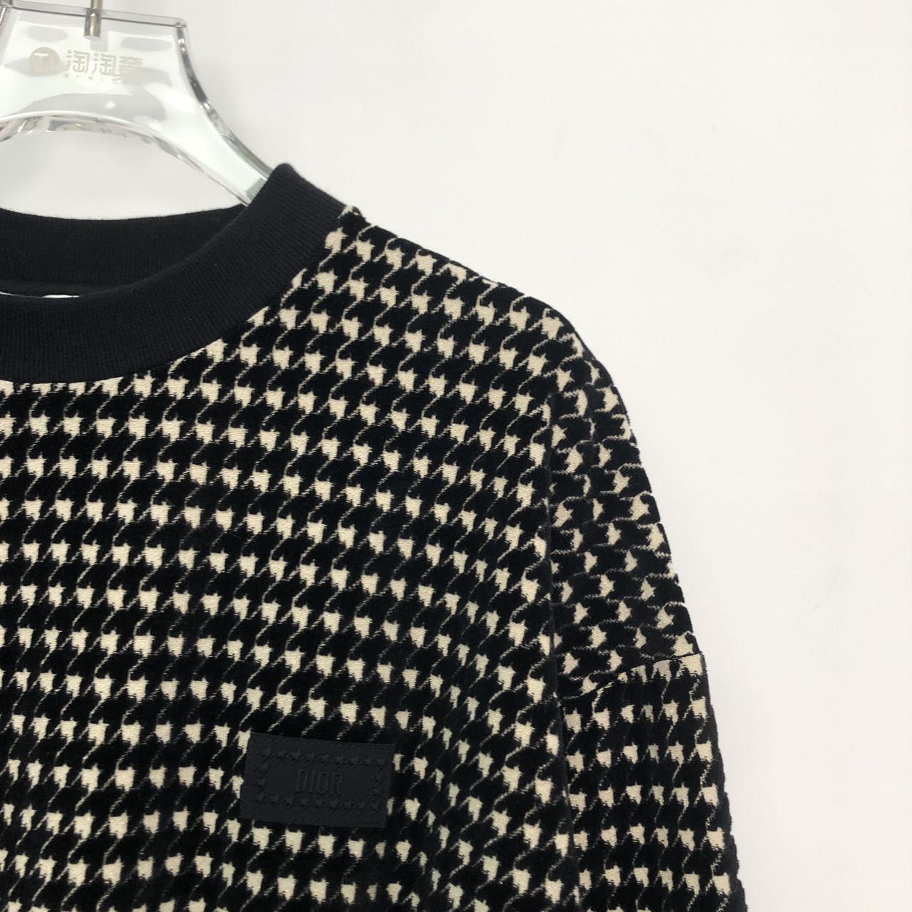 Dior Dior Black Check Print Pullover Long Sleeve Mini Dress K26WX Size XXS / US 00 / IT 34 - 2 Thumbnail