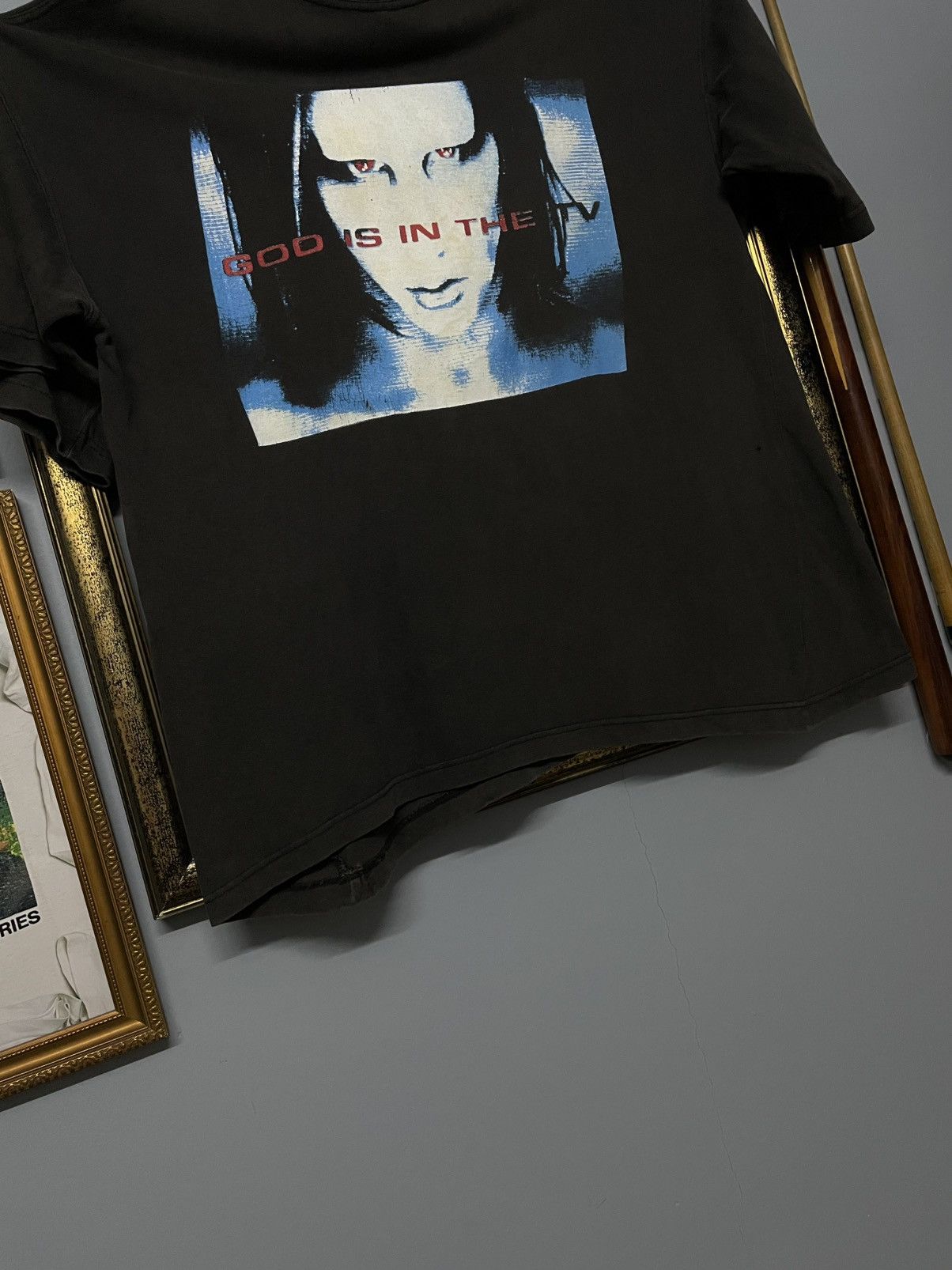 Band Tees Vintage 90s Original Marilyn Manson God Tv Sunfaded Band Tee Size US XL / EU 56 / 4 - 6 Thumbnail