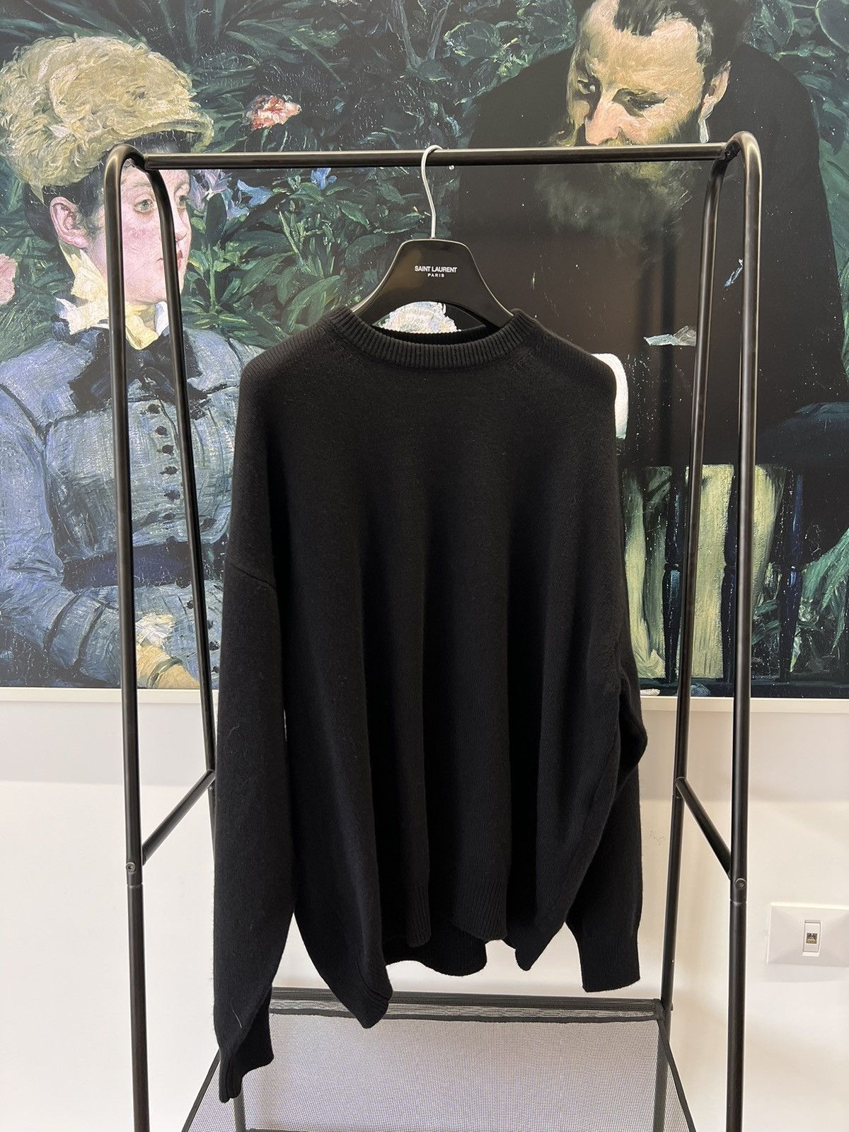 Balenciaga Balenciaga Black Embroidered Sweater Size US M / EU 48-50 / 2 - 2 Thumbnail