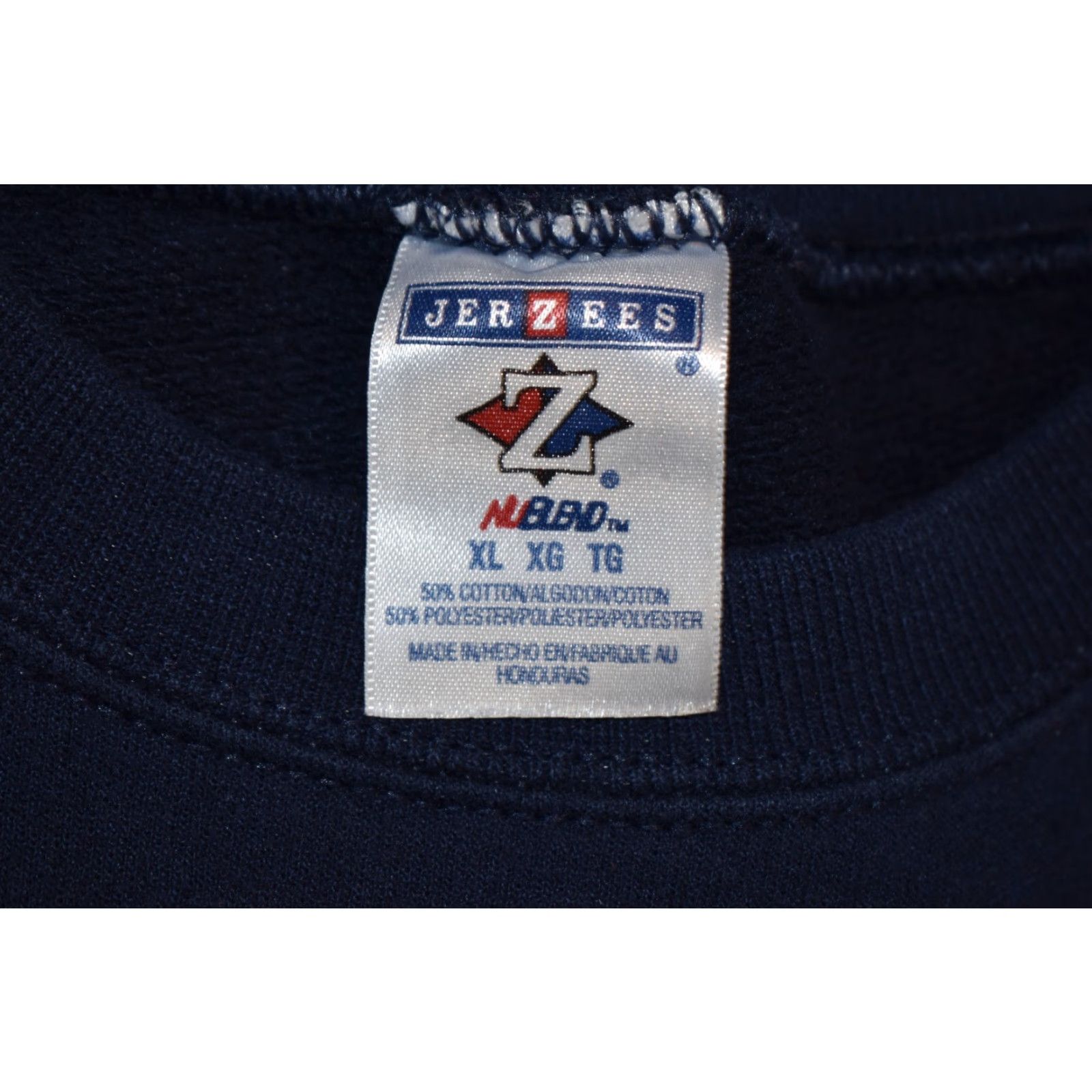 VINTAGE Jerzees Nature Long Sleeve Sweatshirt XL Blue