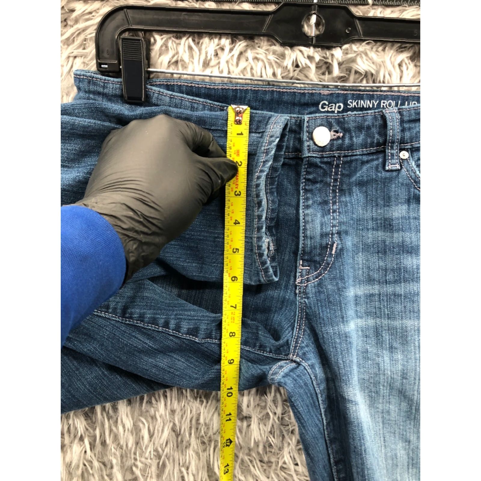 Gap Gap Jeans Skinny Roll Up Size 10 Womens Mid Rise Medium Wash Blue Denim Size 32" / US 10 / IT 46 - 4 Thumbnail