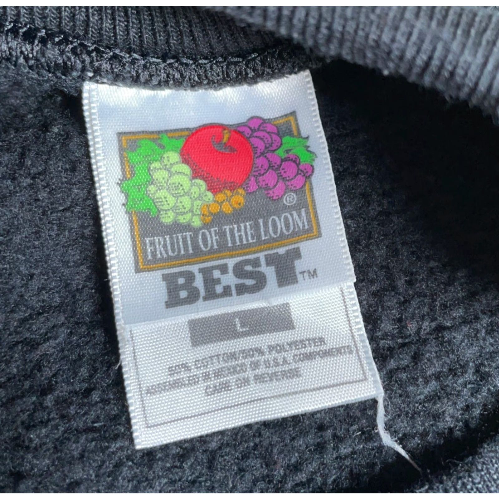 Fruit Of The Loom VINTAGE Fruit of the Loom Sweatshirt Mens Large Black Embroidered Orange County Choppers Biker Motorcycle 90s Graphic Print Pullover Size US L / EU 52-54 / 3 - 3 Thumbnail