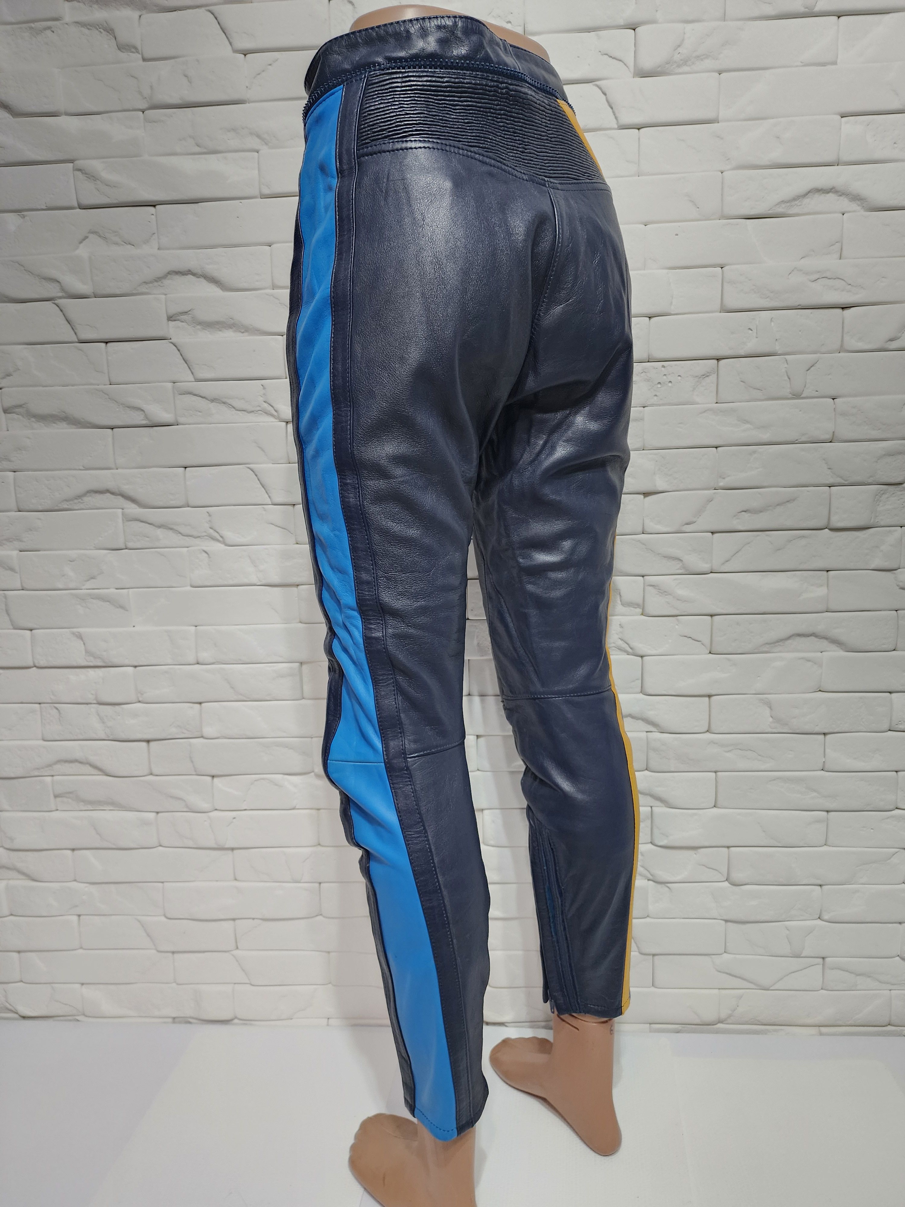 Genuine Leather Black leather biker pants for women. Size 27" / US 4 / IT 40 - 6 Thumbnail