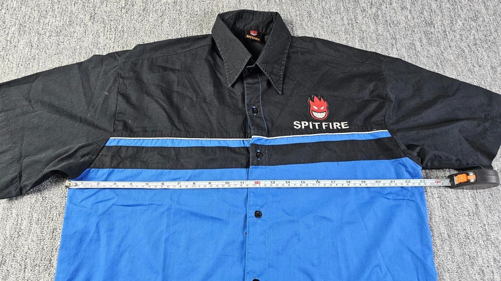 Spitfire Spitfire Bighead Bowling Shirt Men XL Black Blue Skate Y2K Size US XL / EU 56 / 4 - 6 Thumbnail