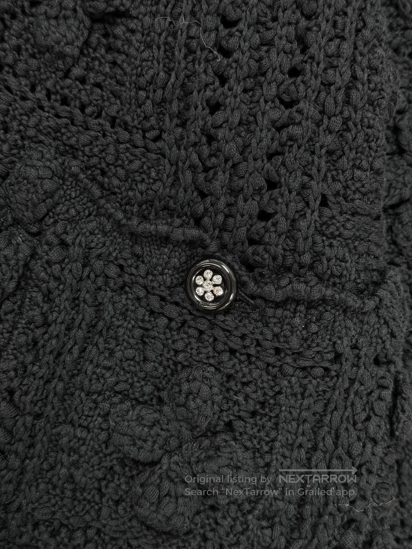 Chanel Chanel Black Hook Flower Knit Cardigan. Size S / US 4 / IT 40 - 4 Thumbnail