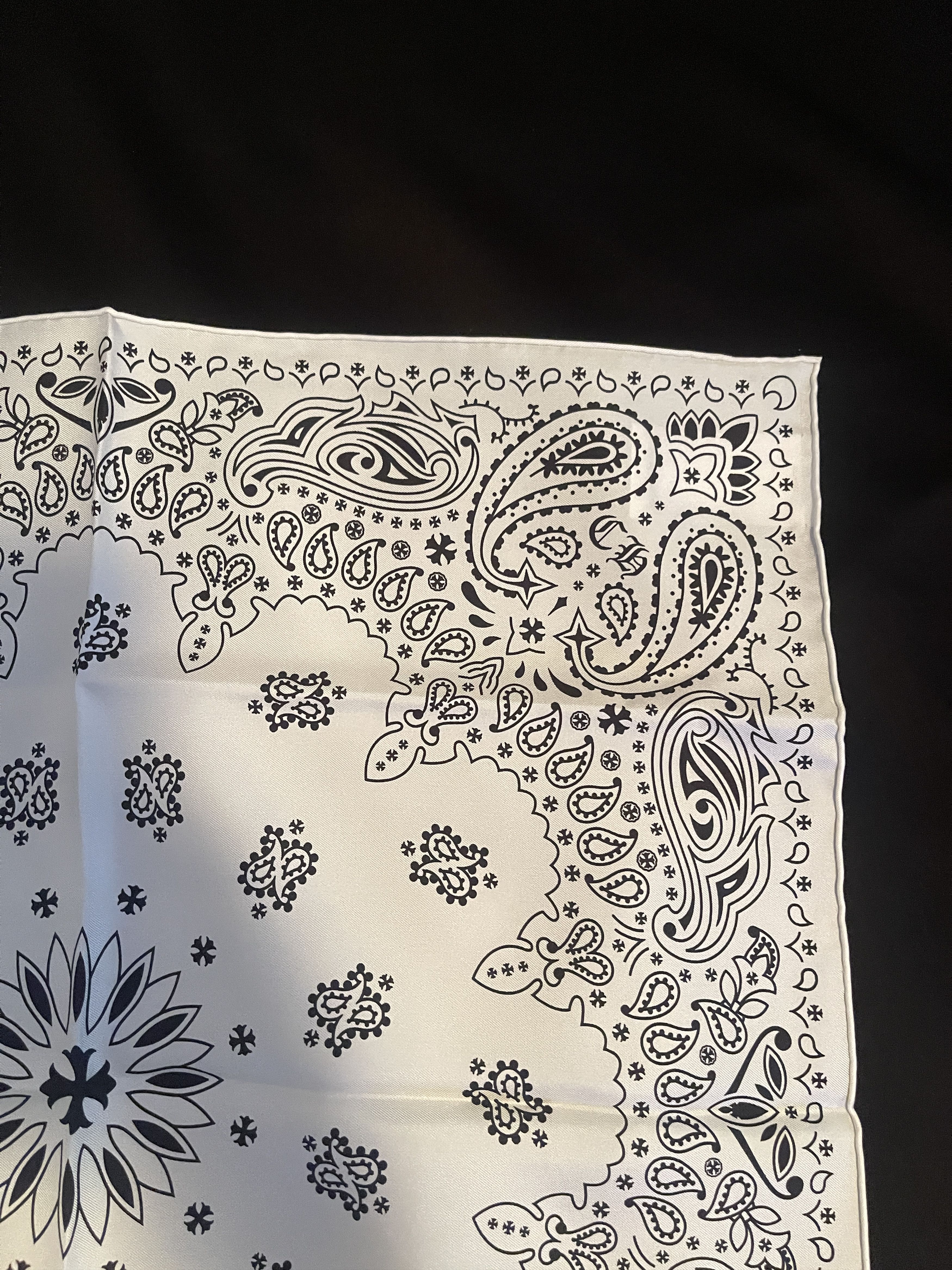 Chrome Hearts Chrome Hearts White Silk Bandana Size ONE SIZE - 8 Thumbnail
