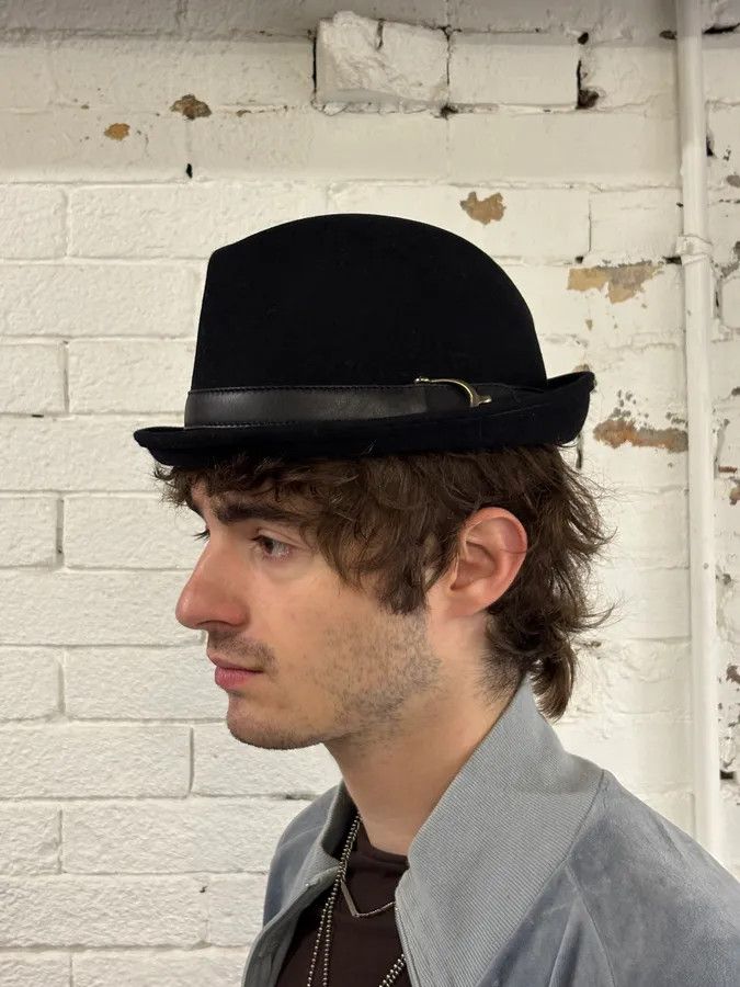 Gucci 2000s Gucci Black Fedora Wool Hat Size ONE SIZE - 2 Thumbnail