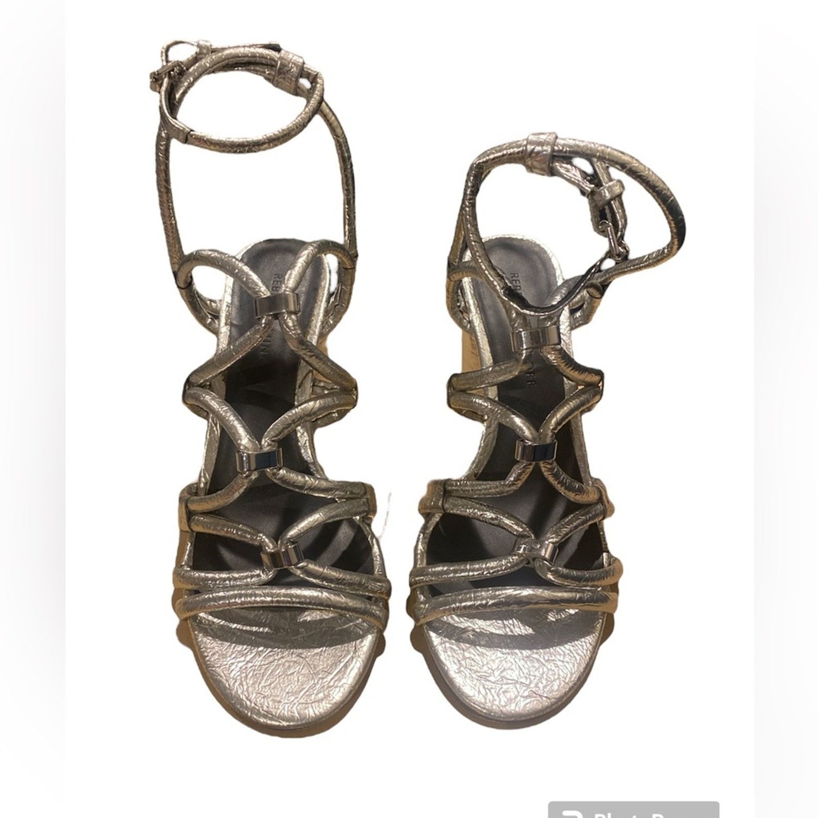 Rebecca Minkoff Rebecca Minkoff Apolline Silver Sandals SZ. 6 Size US 6 / IT 36 - 4 Thumbnail
