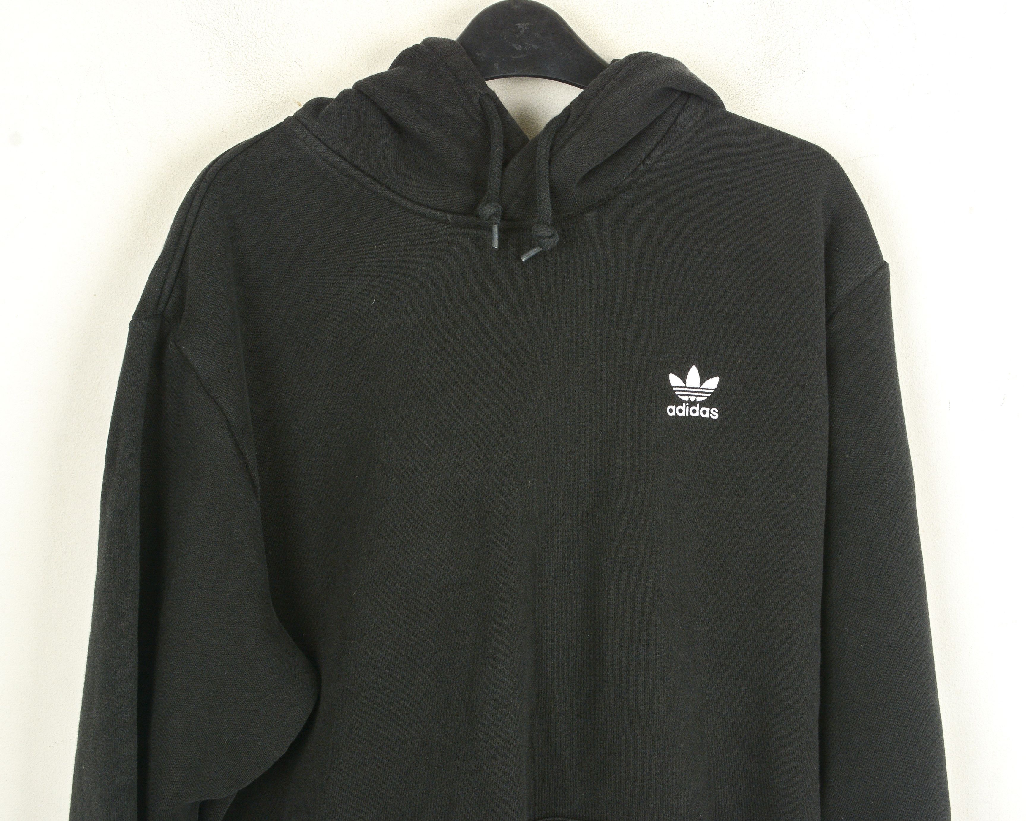 Adidas Mens UK L US Hoodie Jumper Pullover Sweatshirt Black Logo Size US L / EU 52-54 / 3 - 2 Thumbnail