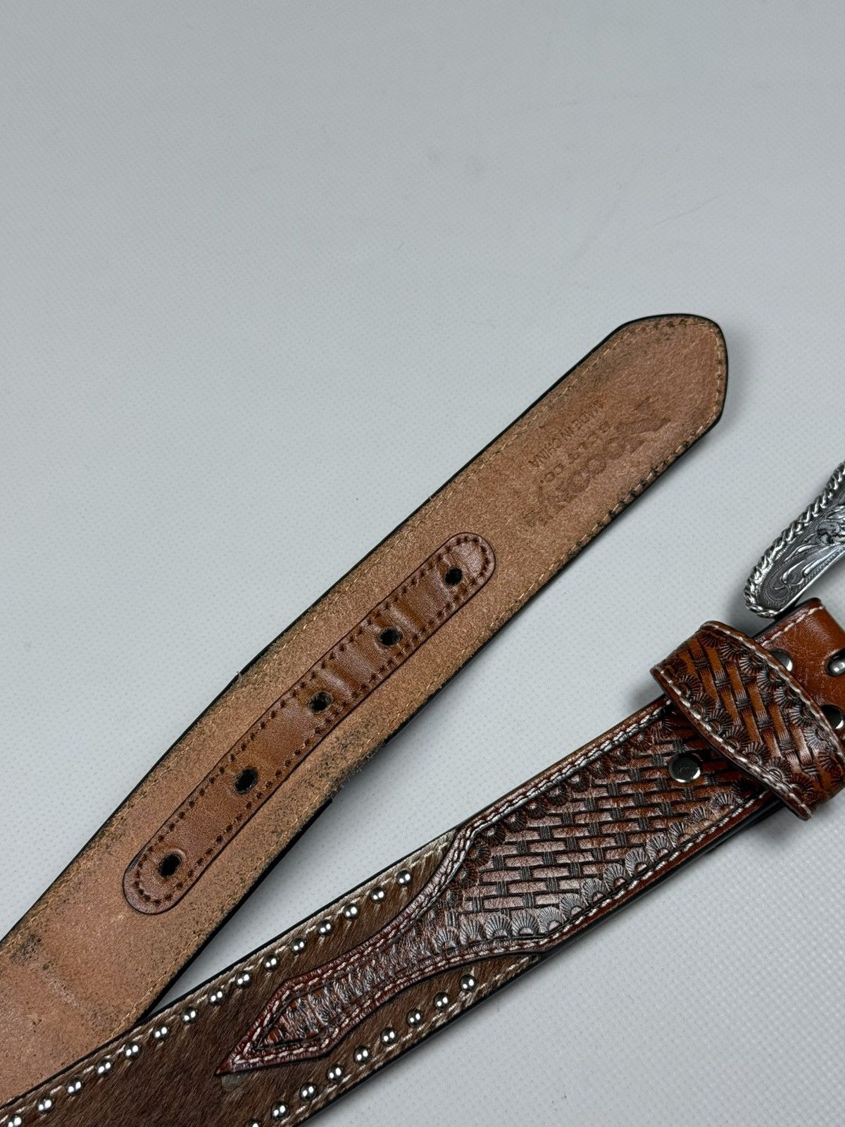 Nocona Nocona Vintage Western Leather Belt Size ONE SIZE - 6 Thumbnail