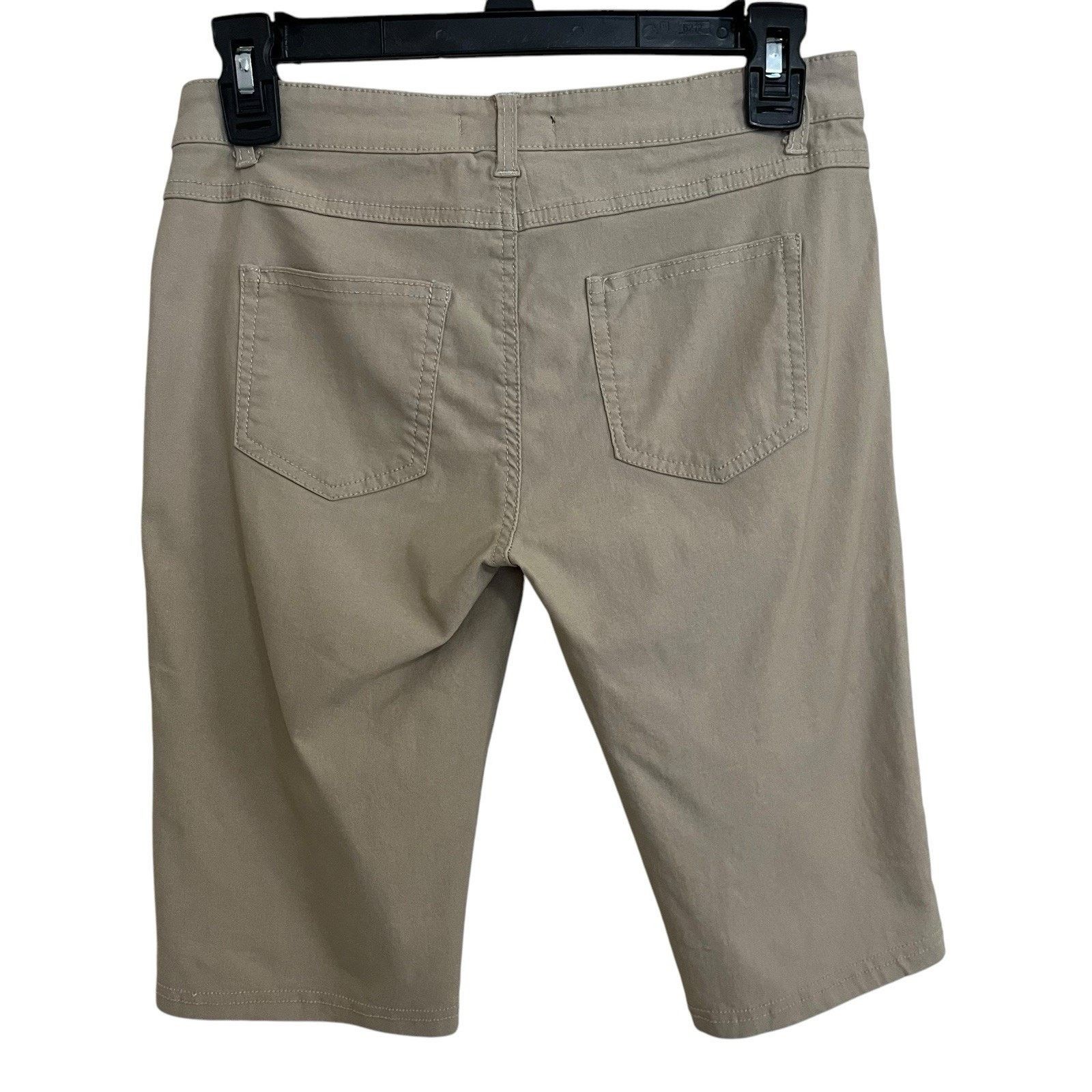 Vintage Baby Phat | Vintage Y2K Khaki Stretch Bermuda Shorts Size 29" - 5 Thumbnail