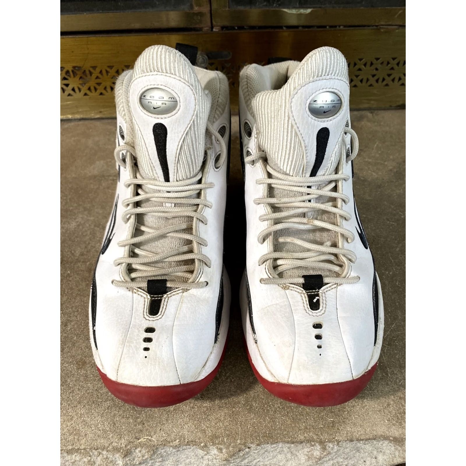 Nike VINTAGE Nike Zoom Hawk Flight Gary Payton Mens 9 805272-100 White Leather Basketball Shoes Glen? Size ONE SIZE - 6 Thumbnail