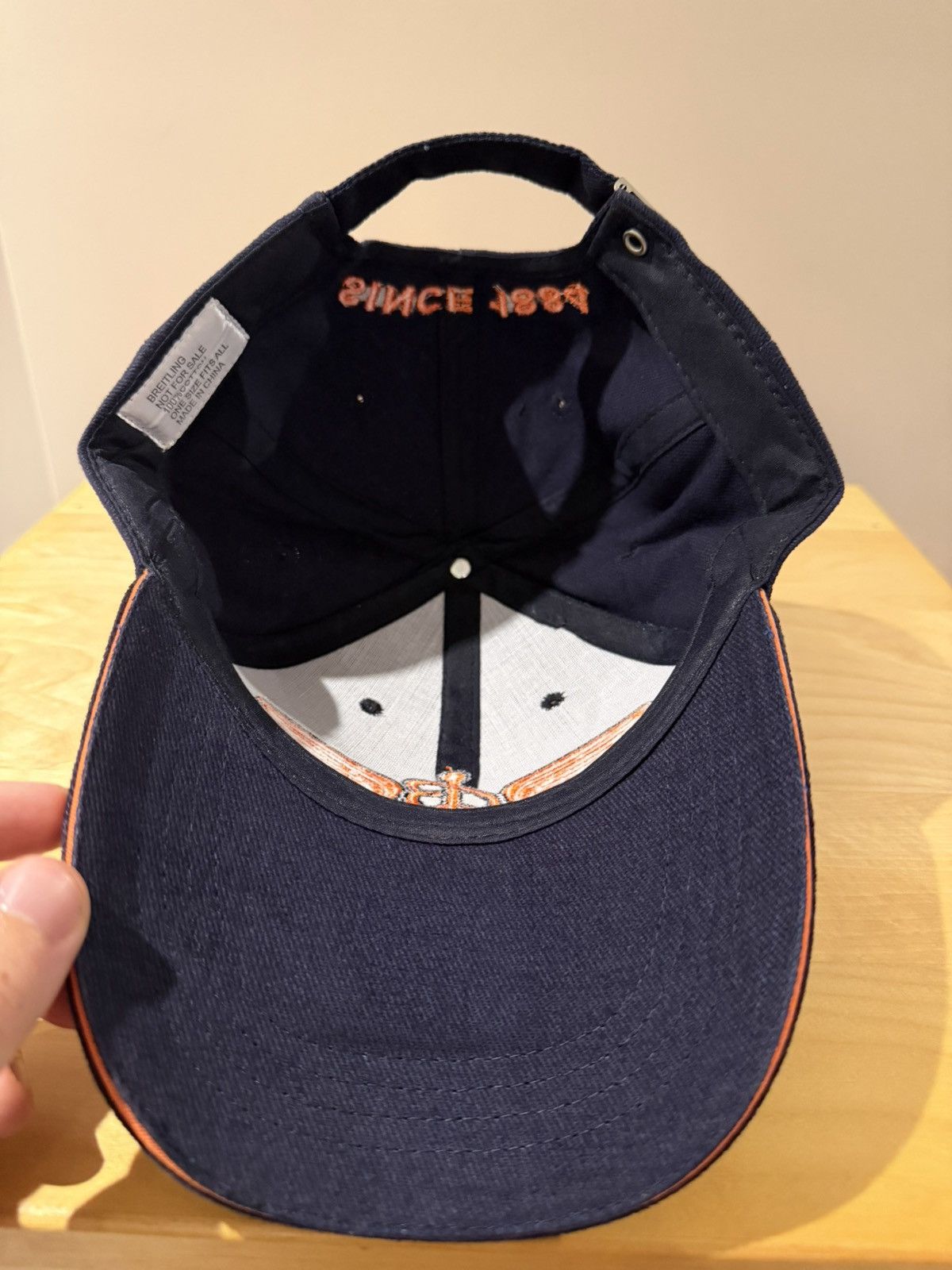 Breitling BREITLING navy and orange embroidered cap Size ONE SIZE - 9 Thumbnail