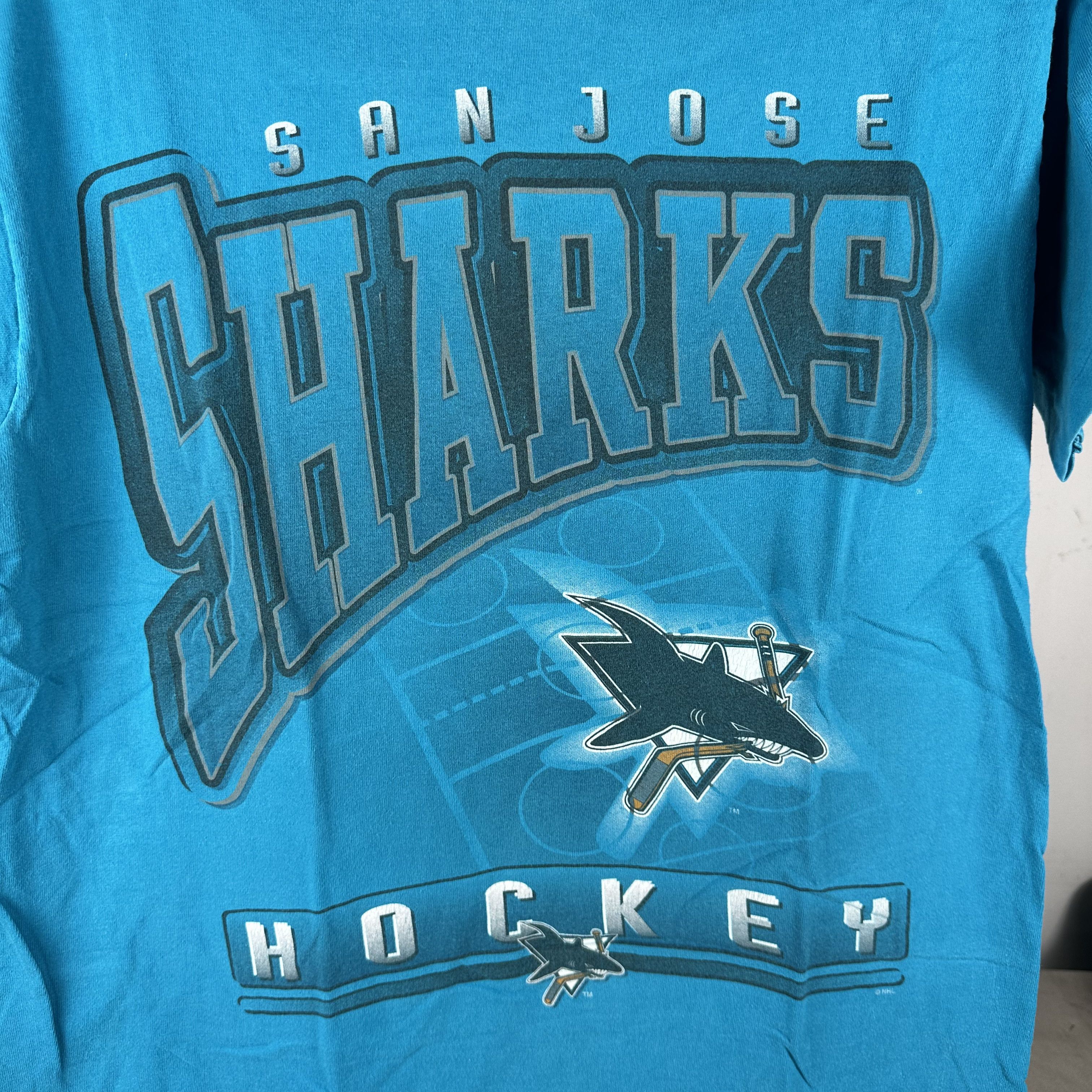 Vintage Vintage 90s San Jose Sharks Hockey NHL Single Stitch T-shirt Size US L / EU 52-54 / 3 - 2 Thumbnail
