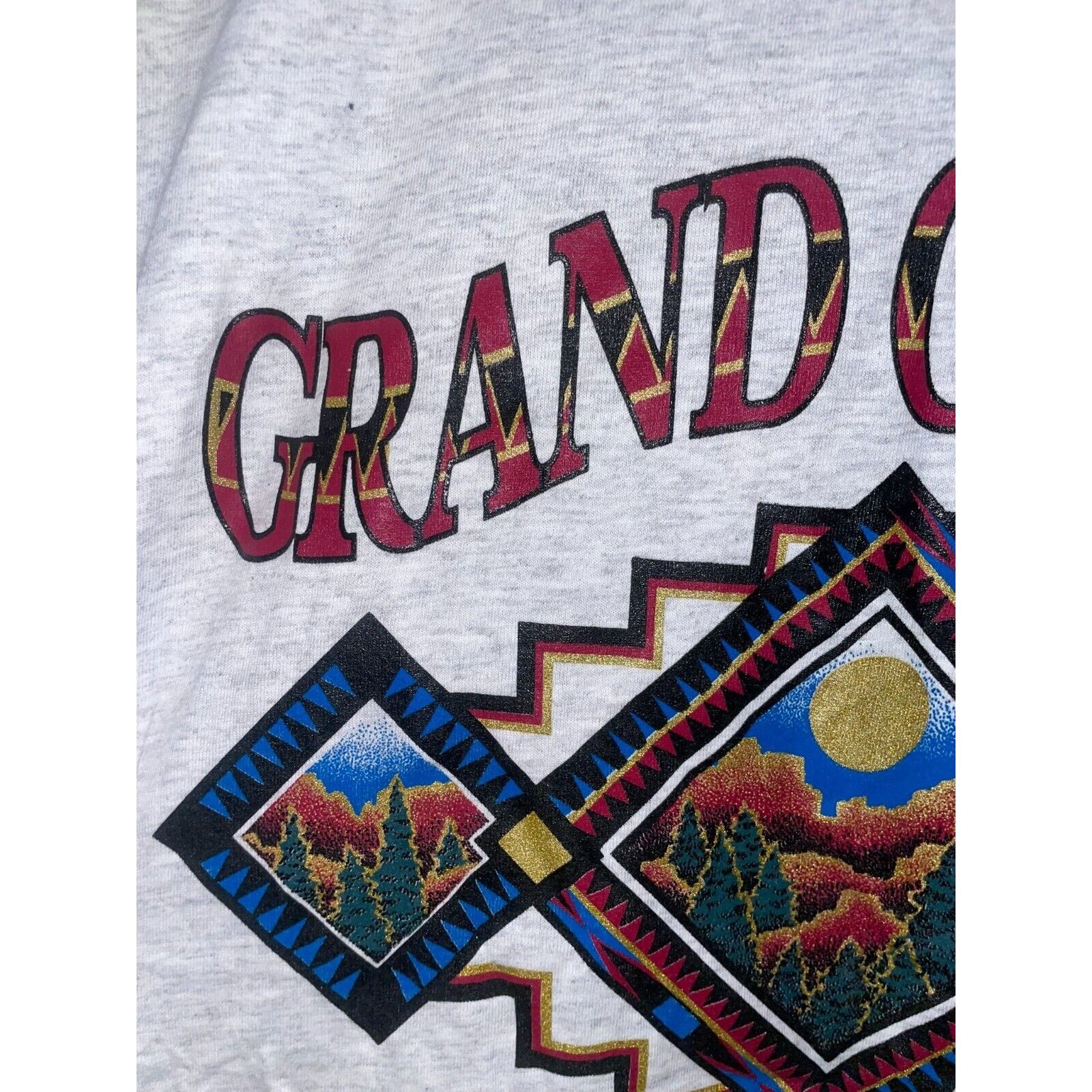 Jerzees Vintage Test Print Shirt Grand Canyon Teton Moose Tee VTG L Size US L / EU 52-54 / 3 - 3 Thumbnail