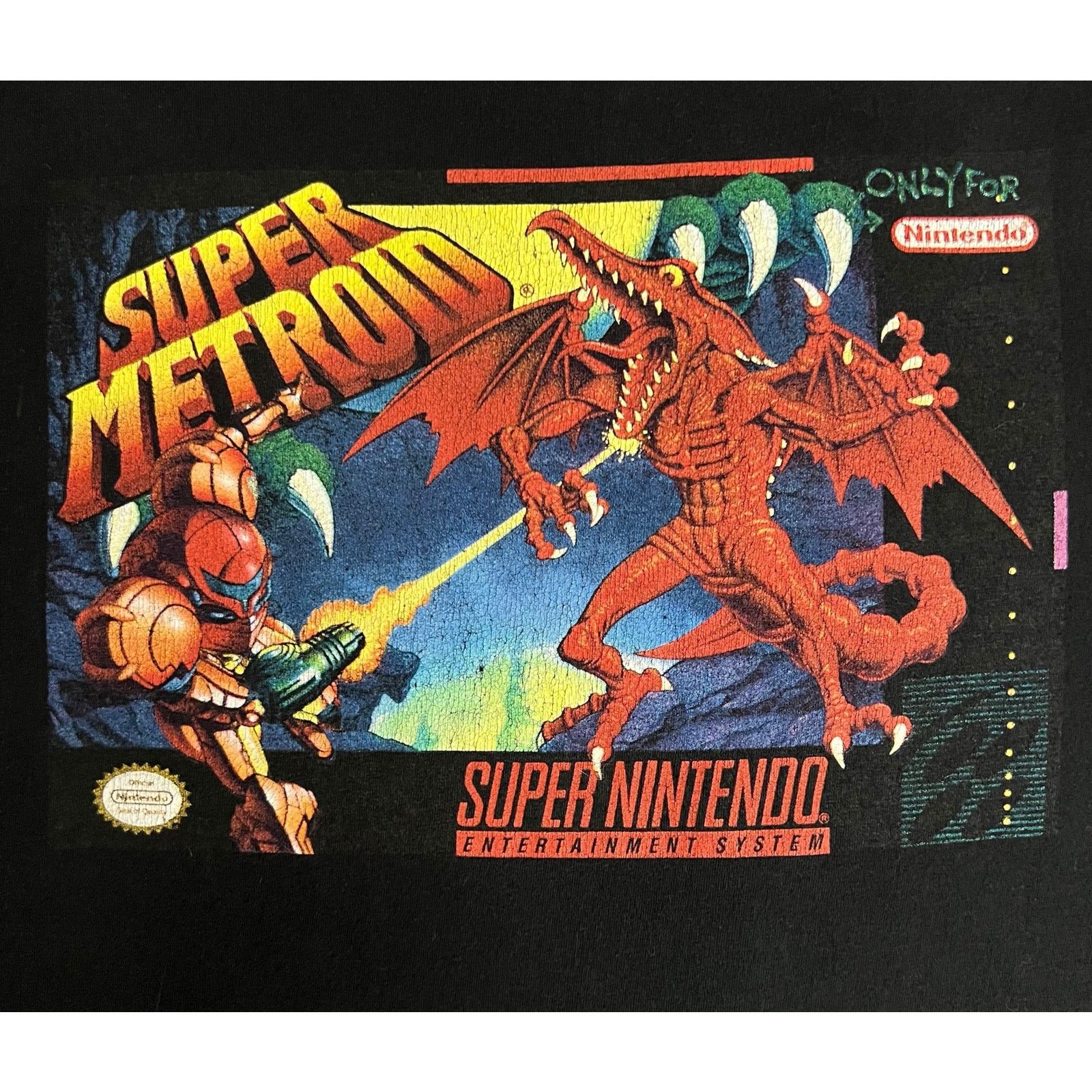 Nintendo Super Metroid Nintendo T-Shirt XL Black Retro Gaming 2018 Size US L / EU 52-54 / 3 - 6 Thumbnail