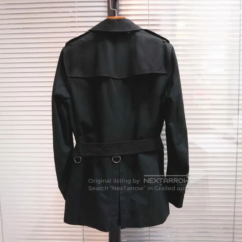 Burberry Burberry Black Cotton Men's Trench Coat. Size US S / EU 44-46 / 1 - 3 Thumbnail