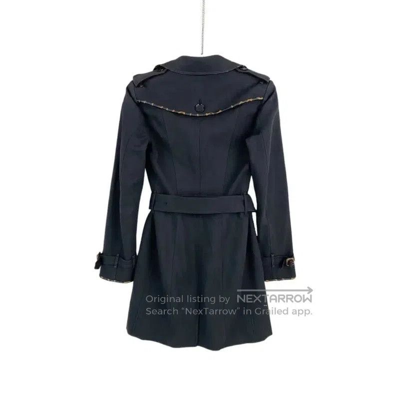 Burberry Burberry Black Cotton Women's Trench Coat. Size XXS / US 00 / IT 34 - 2 Thumbnail