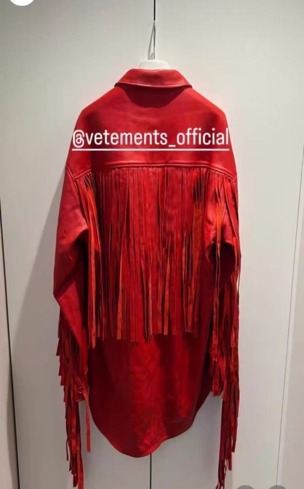 Vetements Vetements Red Leather jacket Size US S / EU 44-46 / 1 - 5 Thumbnail