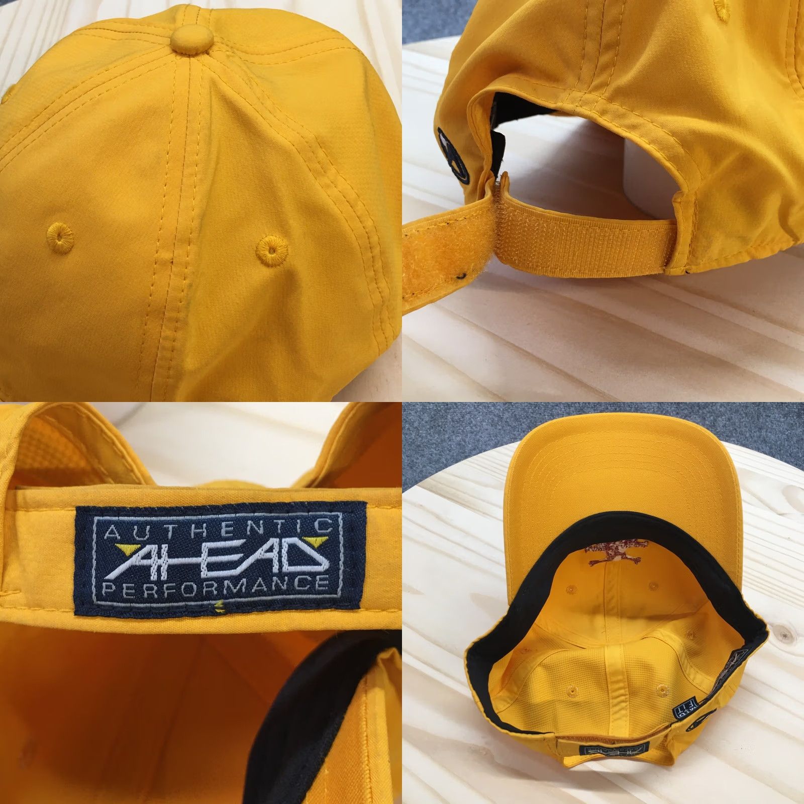 Vintage Ahead Hawks Landing Golf Club Baseball Cap Hat Mens Gold One Size Adjustable Size ONE SIZE - 8 Thumbnail