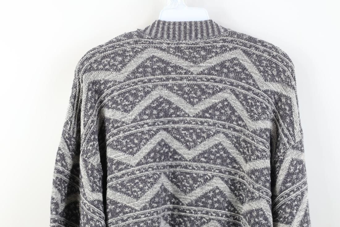 Vintage Vintage 90s Streetwear Zig Zag Knit Cardigan Sweater USA Size US L / EU 52-54 / 3 - 9 Thumbnail