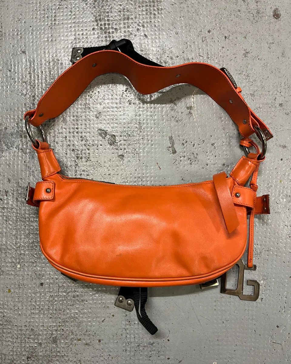 Dolce & Gabbana AW2003 Dolce & Gabbana Orange Leather Bondage Shoulder Bag Size ONE SIZE - 10 Thumbnail