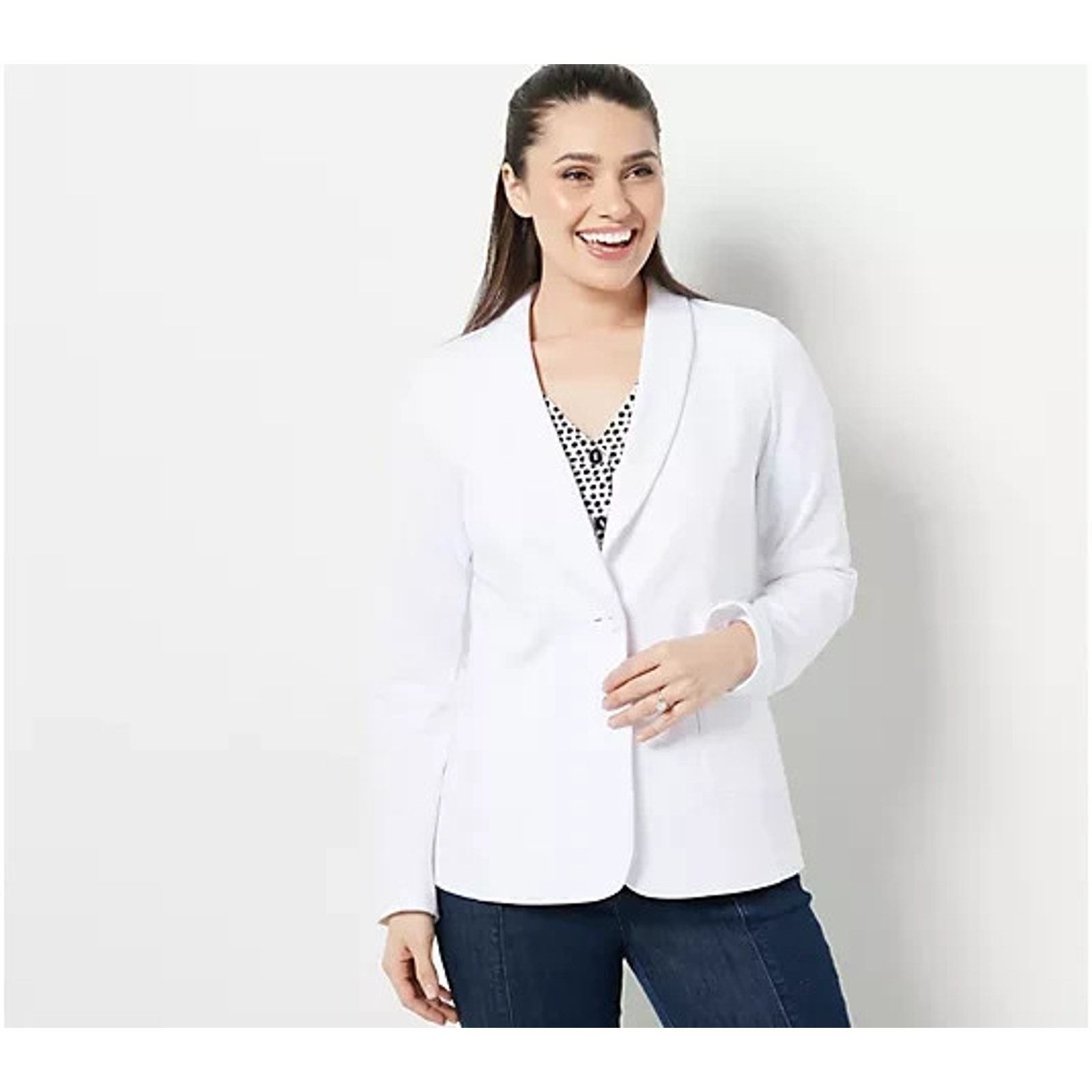Susana Monaco Susan Graver Weekend Washed French Terry Blazer L A468676 Size L / US 10 / IT 46 - 1 Thumbnail