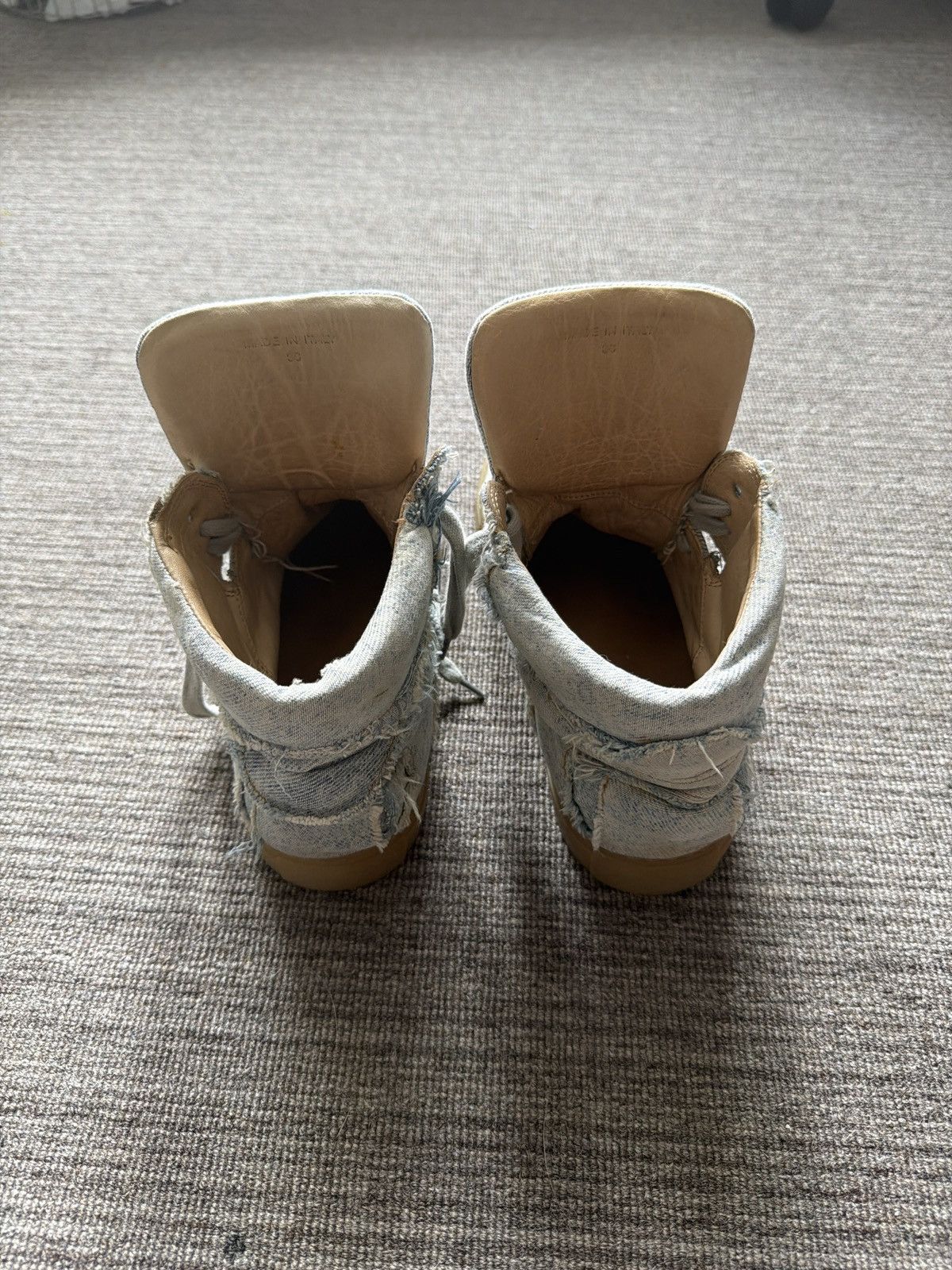 MM6 MM6 Maison Margiela Denim High Top Sneaker Size US 8 / EU 41 - 2 Thumbnail