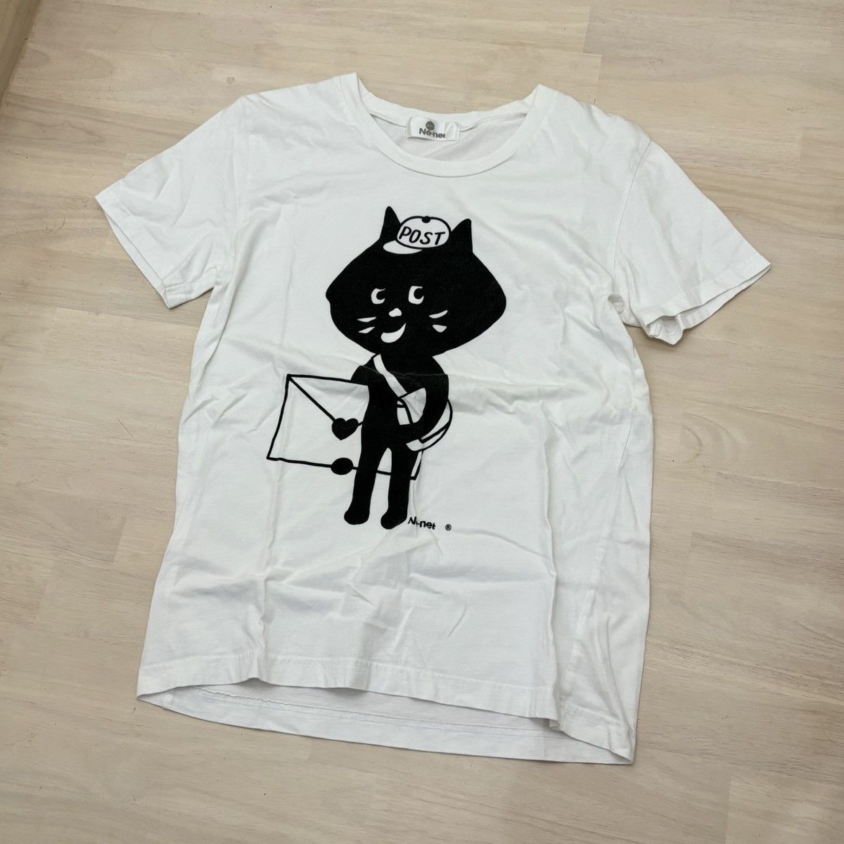 Vintage Y2K Ne-Net Cat Postman Tee by Issey Miyake