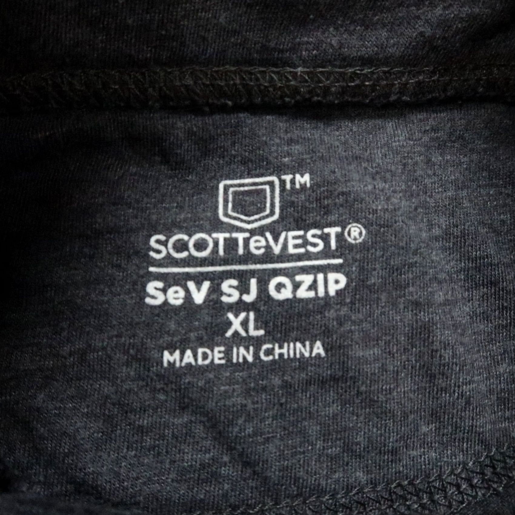 Vintage SCOTTeVEST Vest Mens XL Gray Pullover Quarter Zip Travel Pocket Mock Neck Size US XL / EU 56 / 4 - 3 Thumbnail
