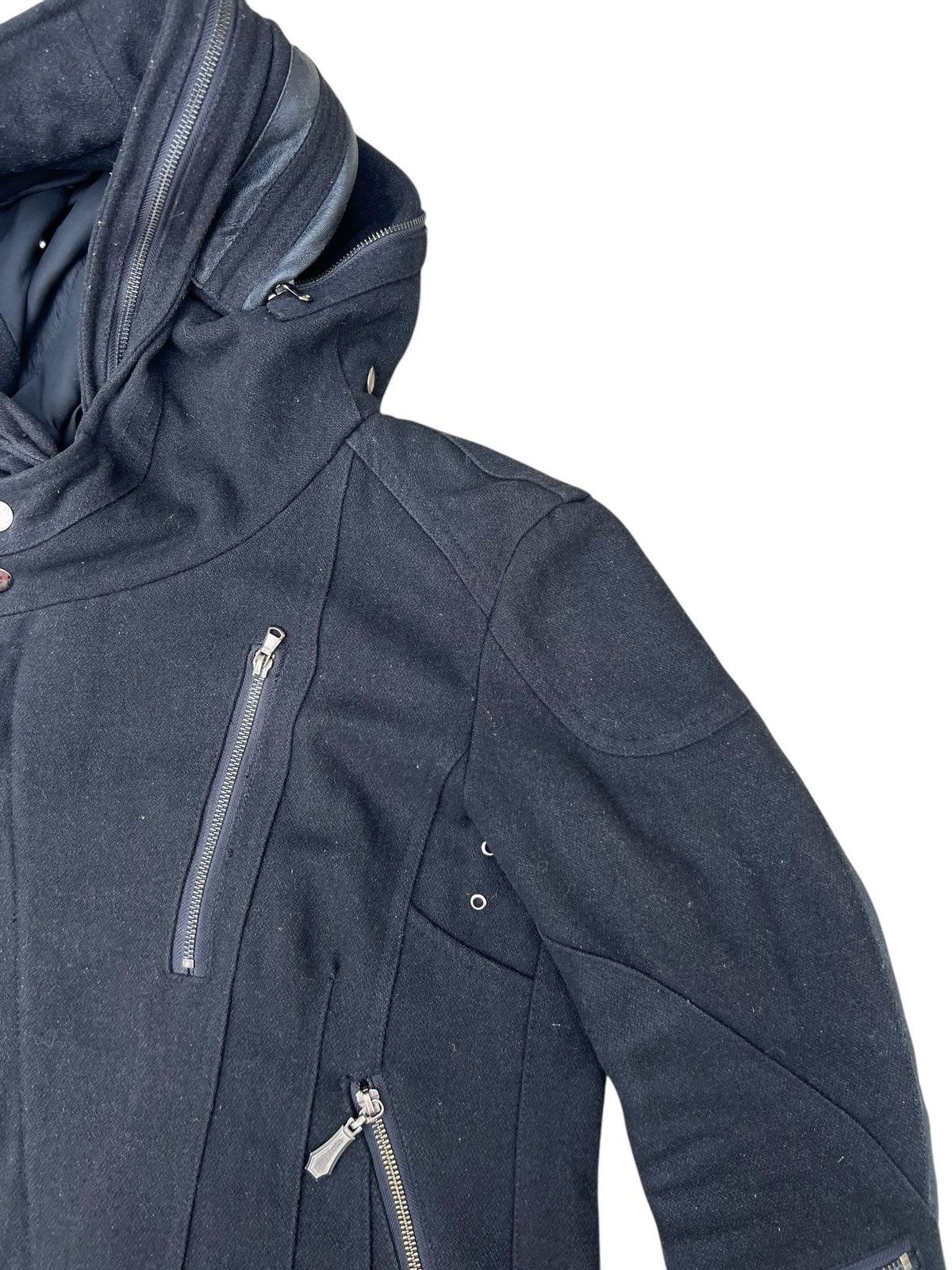 If Six Was Nine × JACKROSE × Le Grande Bleu (L.G.B.) Jackrose Luv Maison Wool Leather Hoodie Bondage Bono Jacket Size US M / EU 48-50 / 2 - 7 Thumbnail