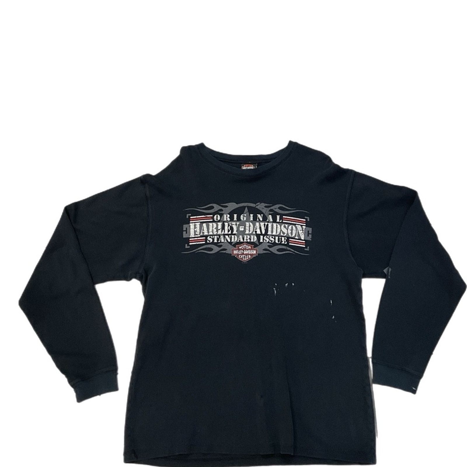 Harley Davidson Harley Davidson Distressed Long Sleeve Size US XL / EU 56 / 4 - 1 Thumbnail