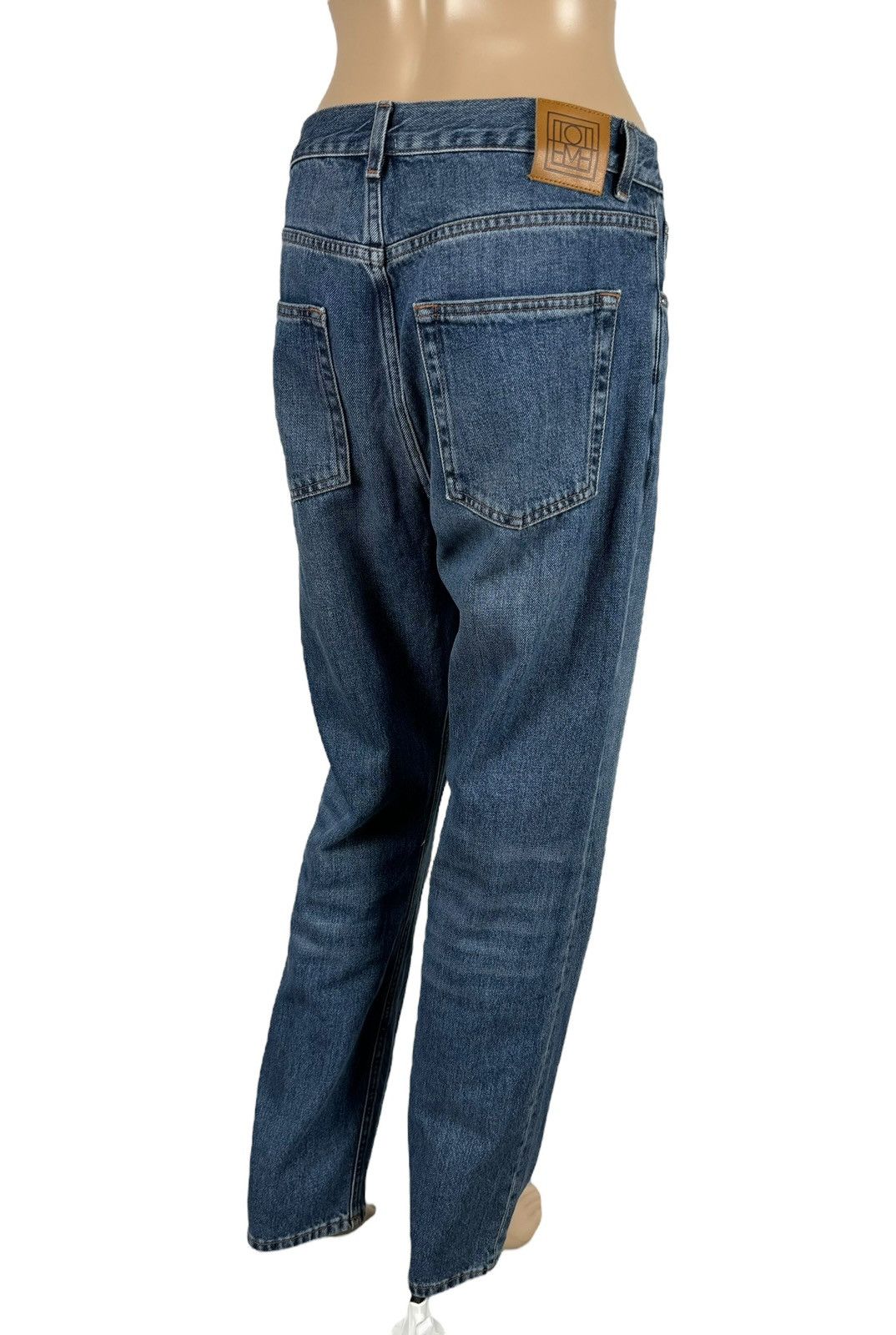 Toteme Toteme Blue Stright Jeans size 27 Leather Badge Size 27" / US 4 / IT 40 - 5 Thumbnail