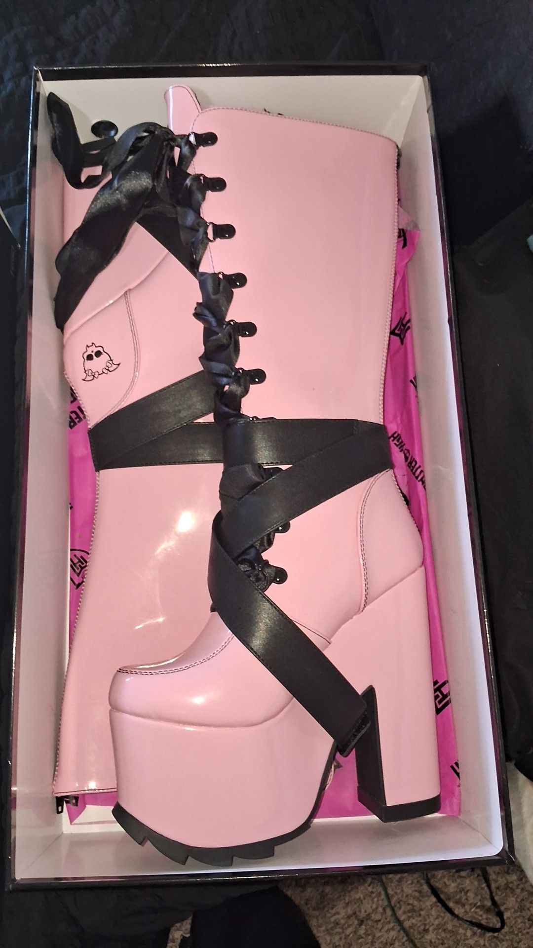 Demonia Cult Vamp Monster High Pink Platform Boots Size US 6 / IT 36 - 1 Preview