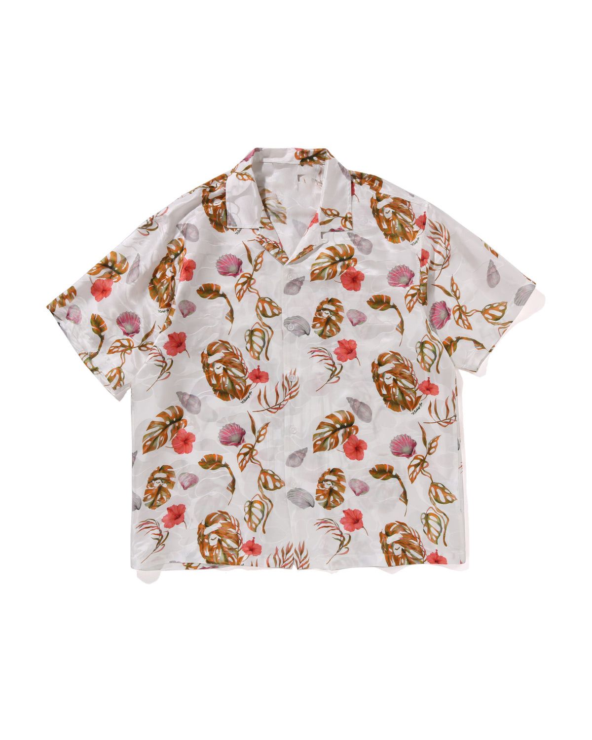 Designer Vacation Pattern Open Collar Shirt – Relaxed Resort Style Size US M / EU 48-50 / 2 - 1 Thumbnail