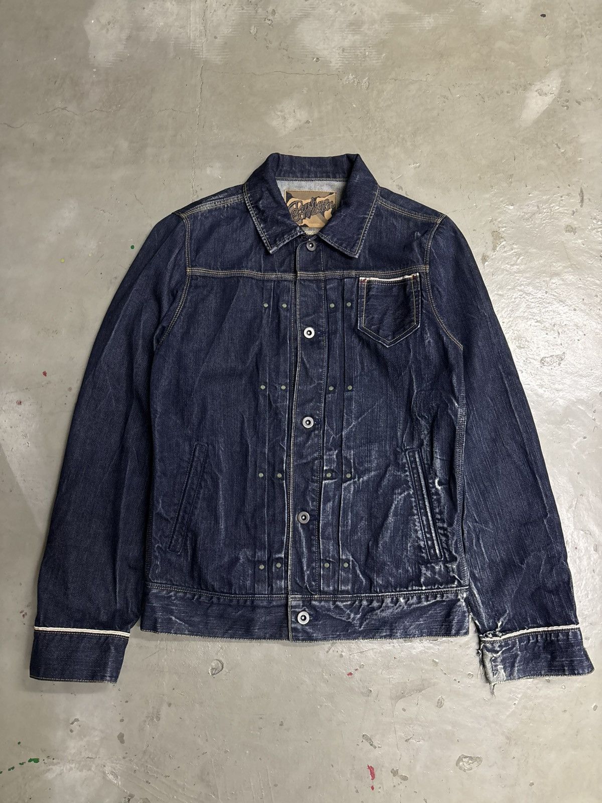 Japanese Brand Japan Selvedge Denim Jeans Type 2 II Distressed Jacket Size US S / EU 44-46 / 1 - 1 Thumbnail