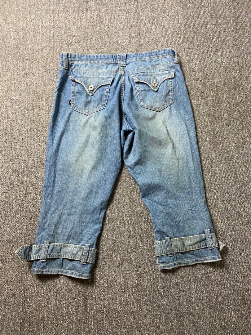 Japanese Brand PBI Brand Capri Jeans with Buckled Straps (184) Size US 34 / EU 50 - 2 Thumbnail