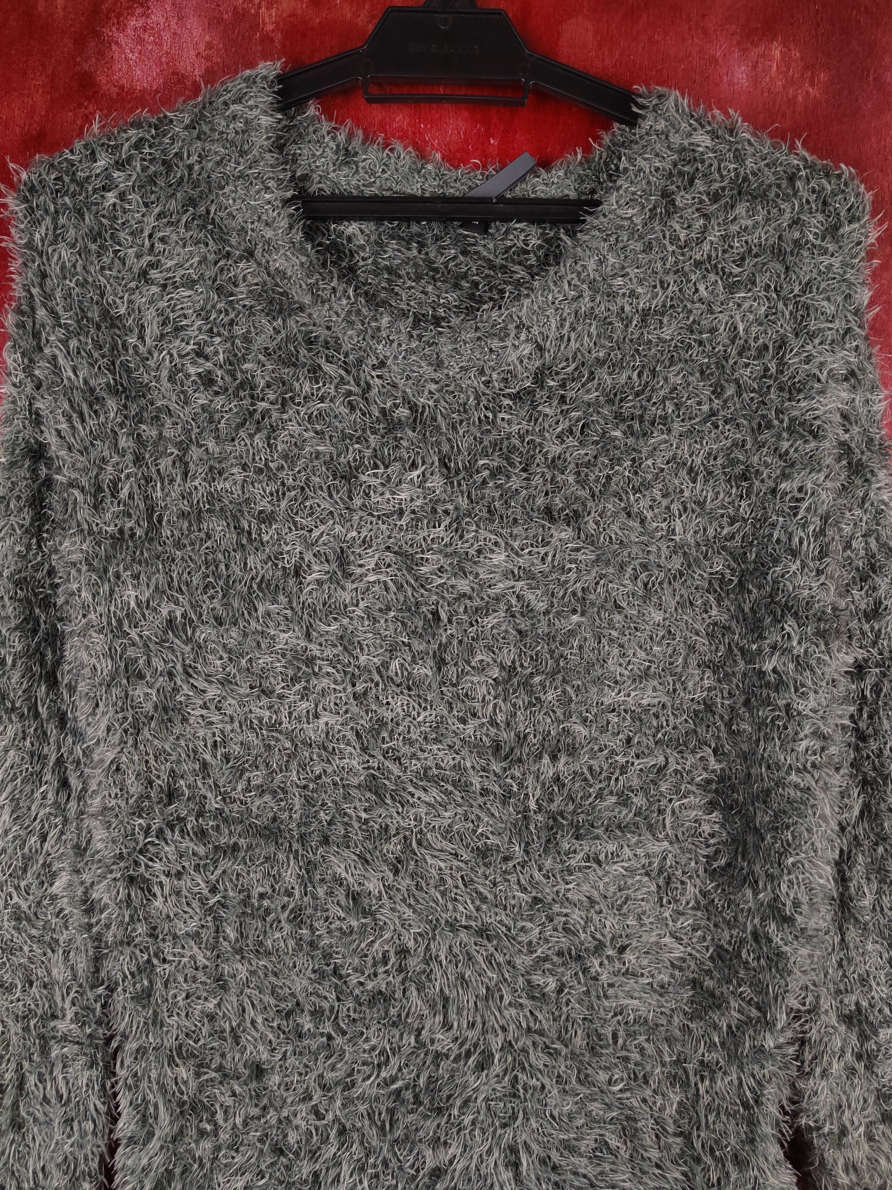 Japanese Brand × Vintage Dirz Dark Green Shag Shaggy Fur Mohair Knitwear #S1958 Size M / US 6-8 / IT 42-44 - 2 Thumbnail