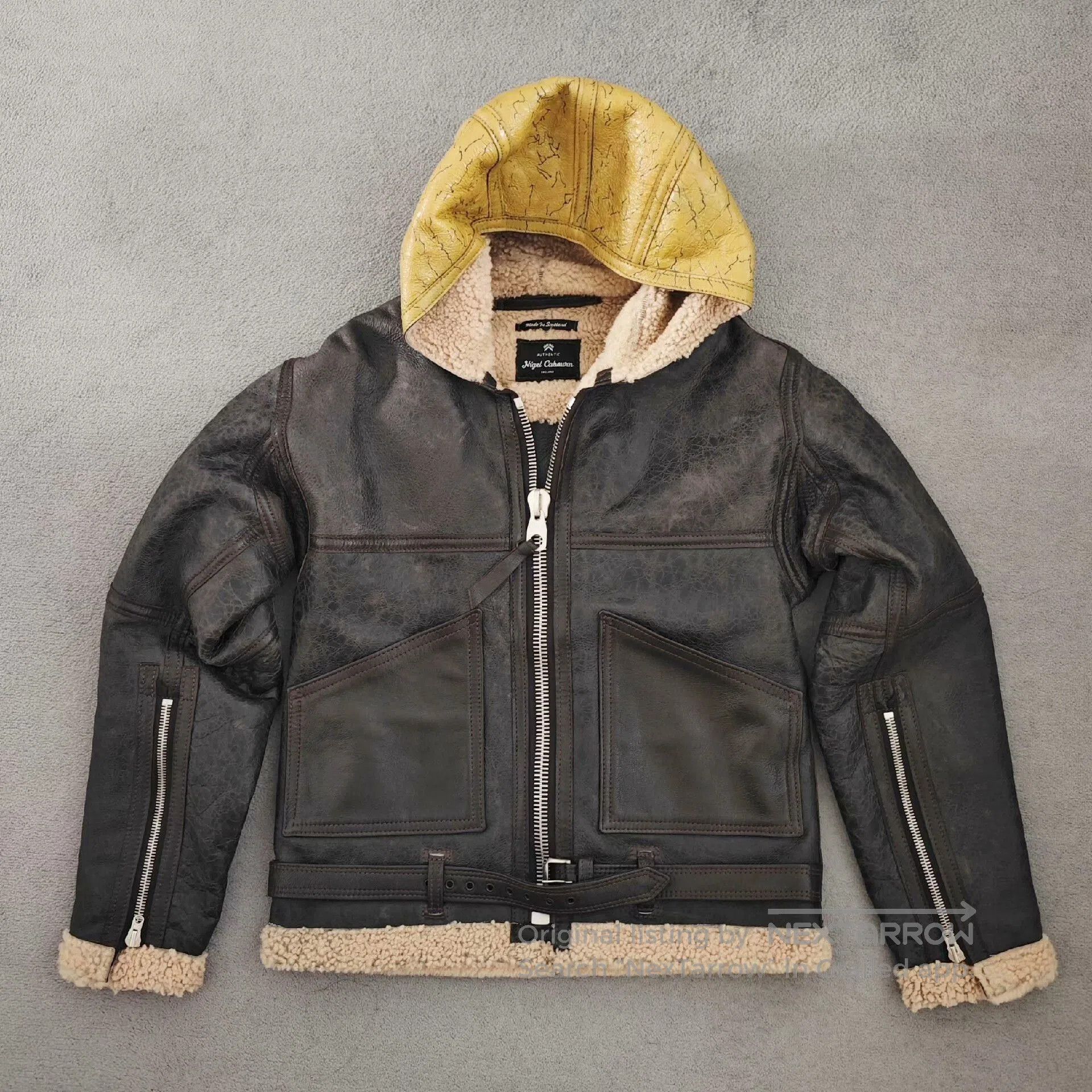 Nigel Cabourn Nigel Cabourn Authentic Dropzon Leather Jacket. Size US M / EU 48-50 / 2 - 3 Thumbnail